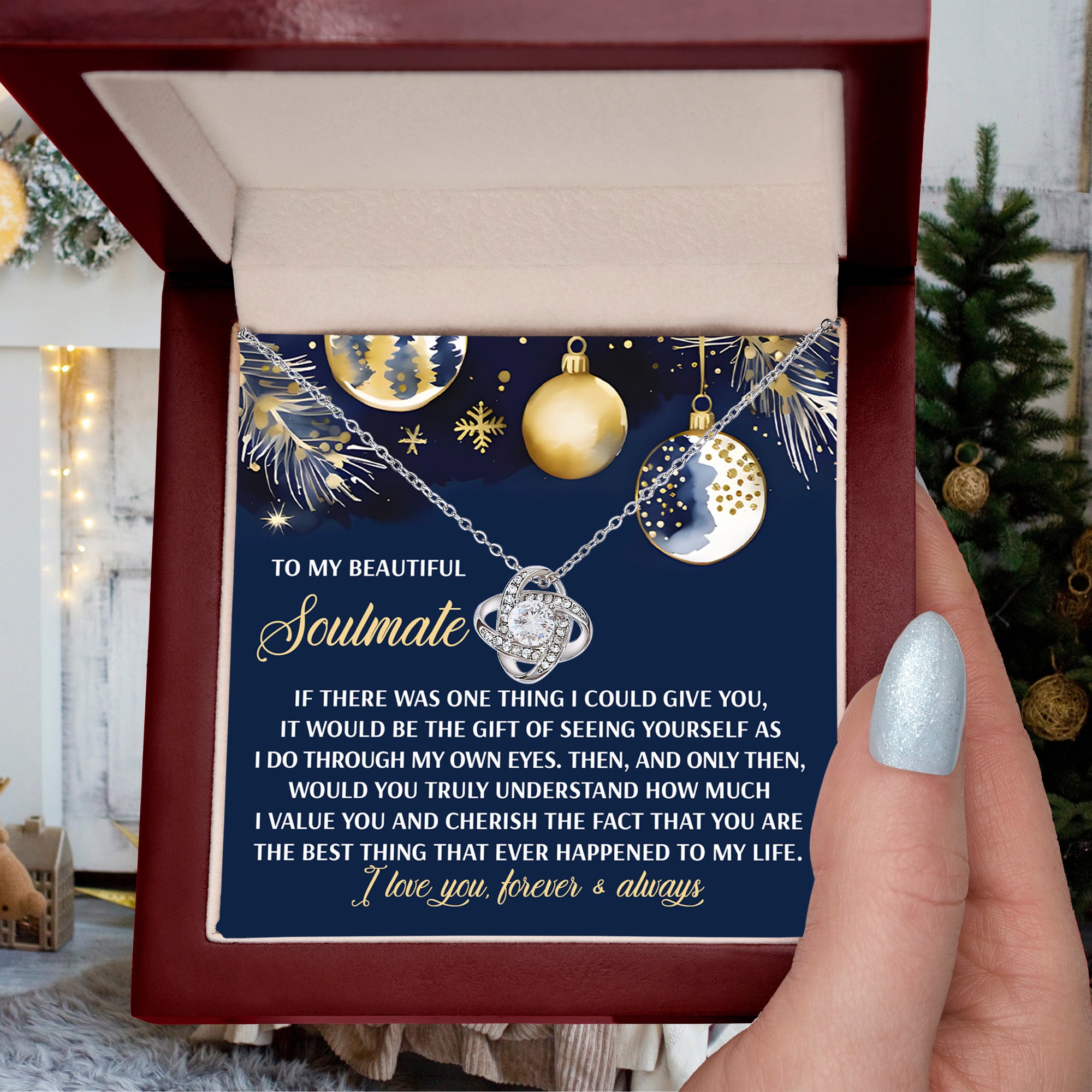 Gift for Soulmate - One Thing - Love Knot Pendant Necklace - Mallard Moon Gift Shop