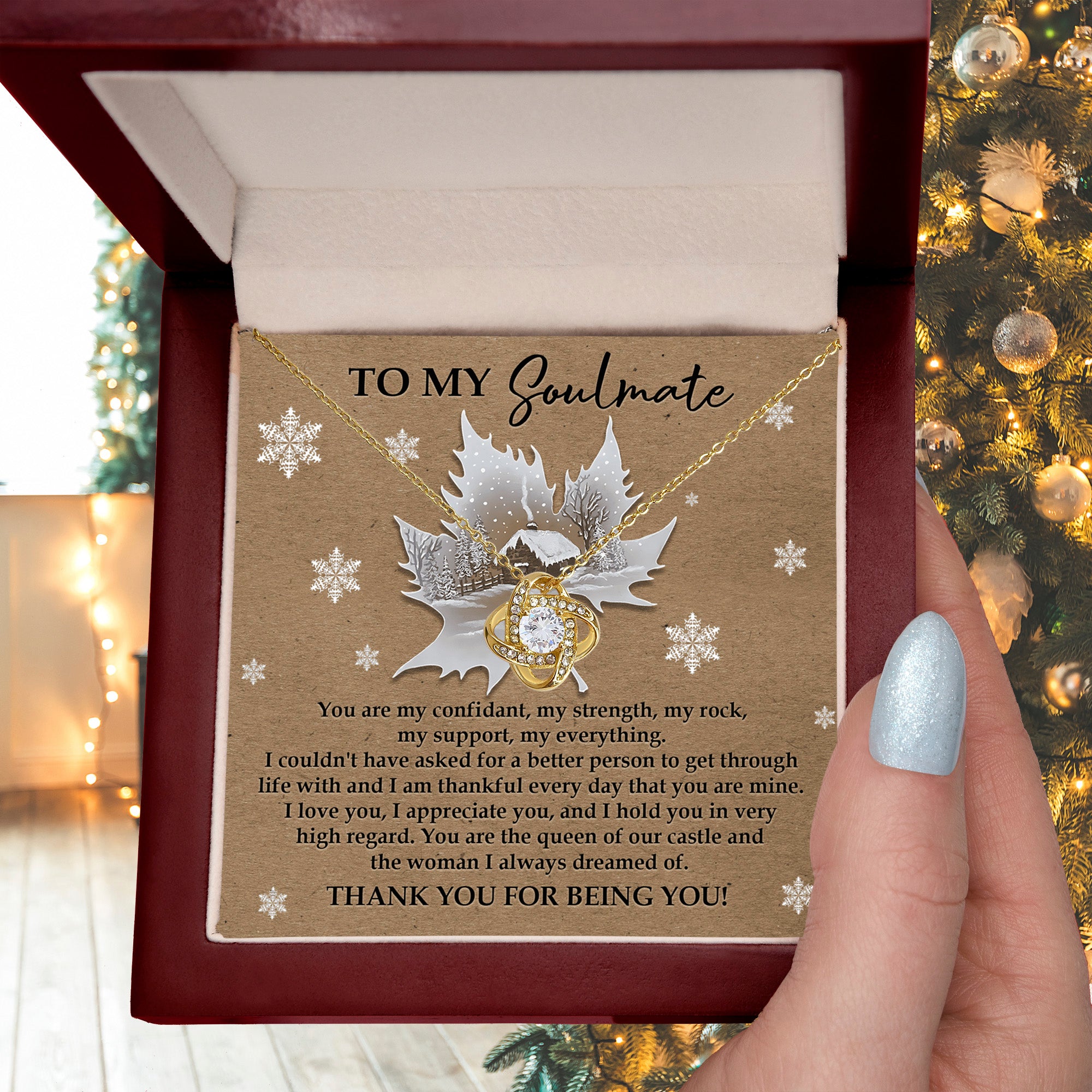 Gift for Soulmate - Our Castle - Love Knot Pendant Necklace - Mallard Moon Gift Shop