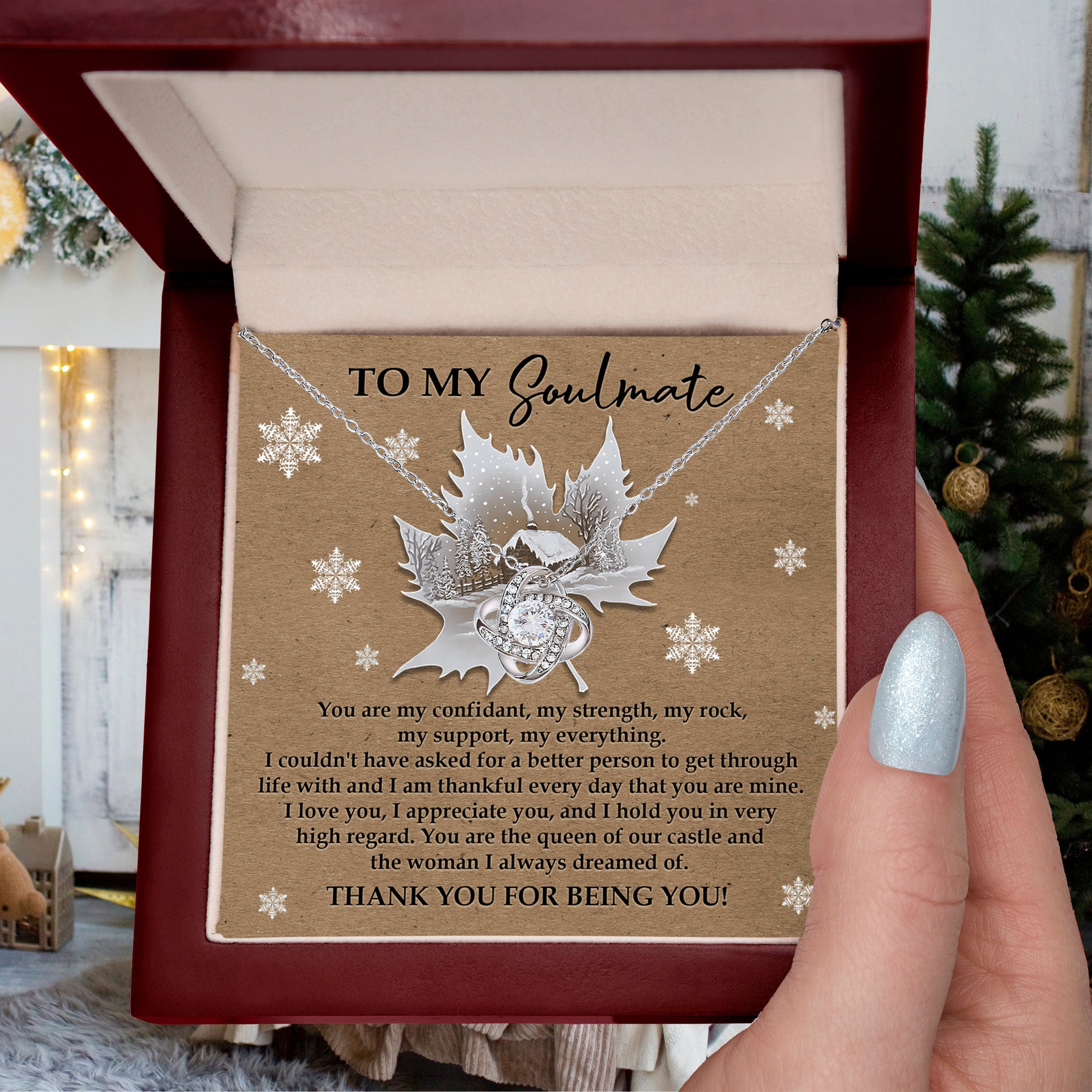 Gift for Soulmate - Our Castle - Love Knot Pendant Necklace - Mallard Moon Gift Shop