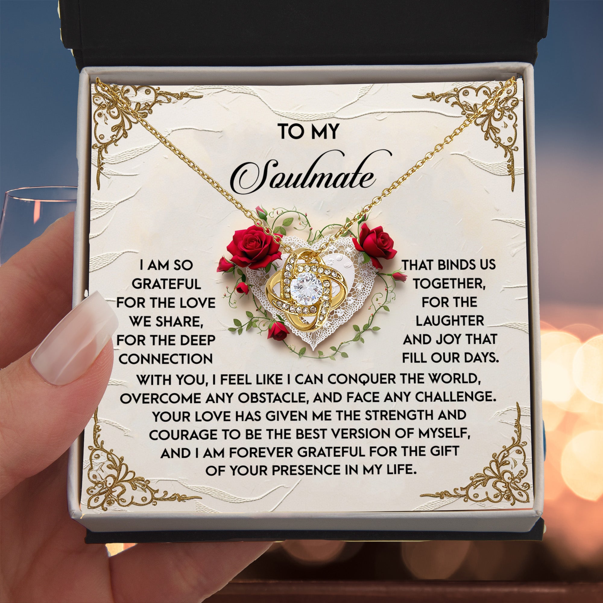 Gift for Soulmate - Our Days - Love Knot Pendant Necklace - Mallard Moon Gift Shop