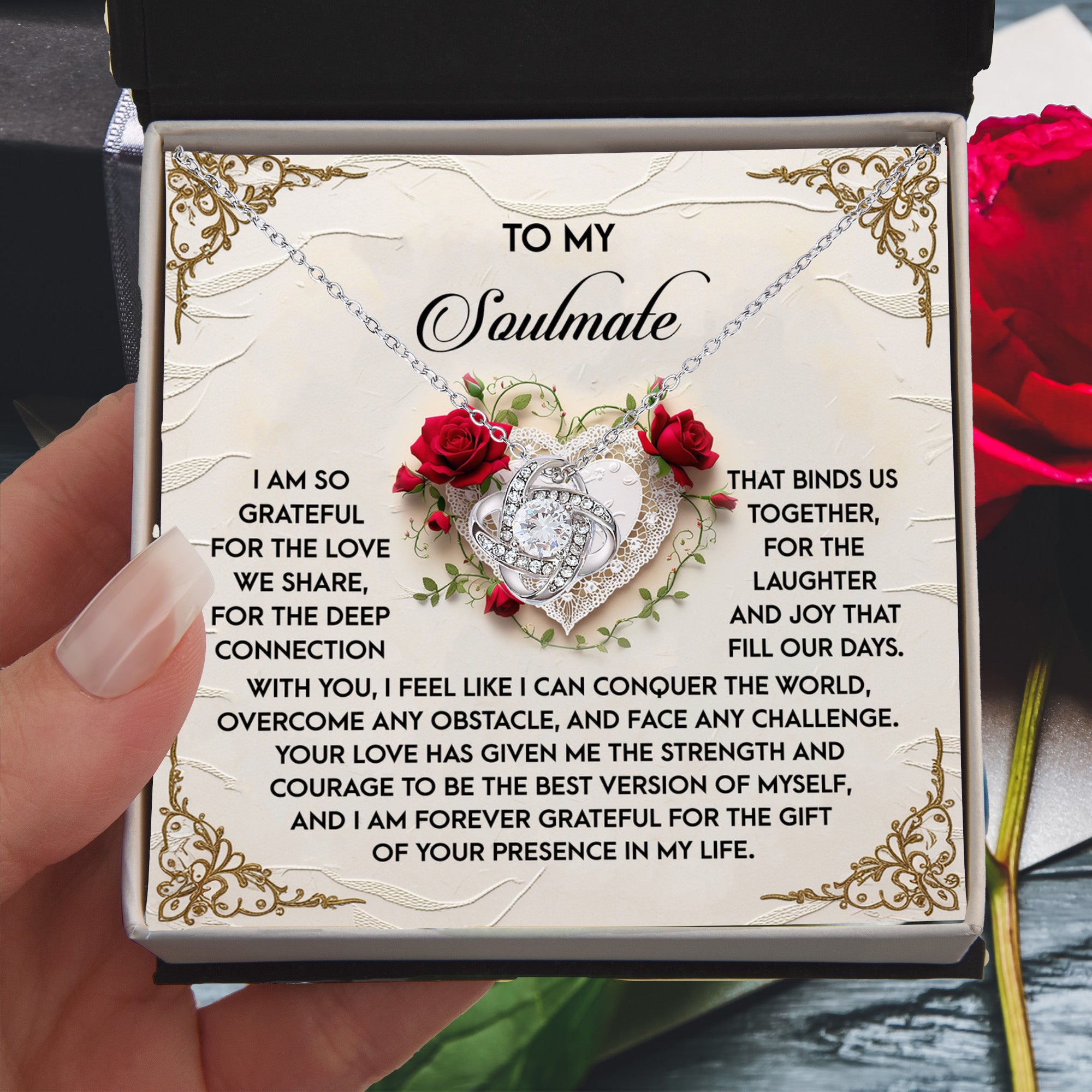 Gift for Soulmate - Our Days - Love Knot Pendant Necklace - Mallard Moon Gift Shop