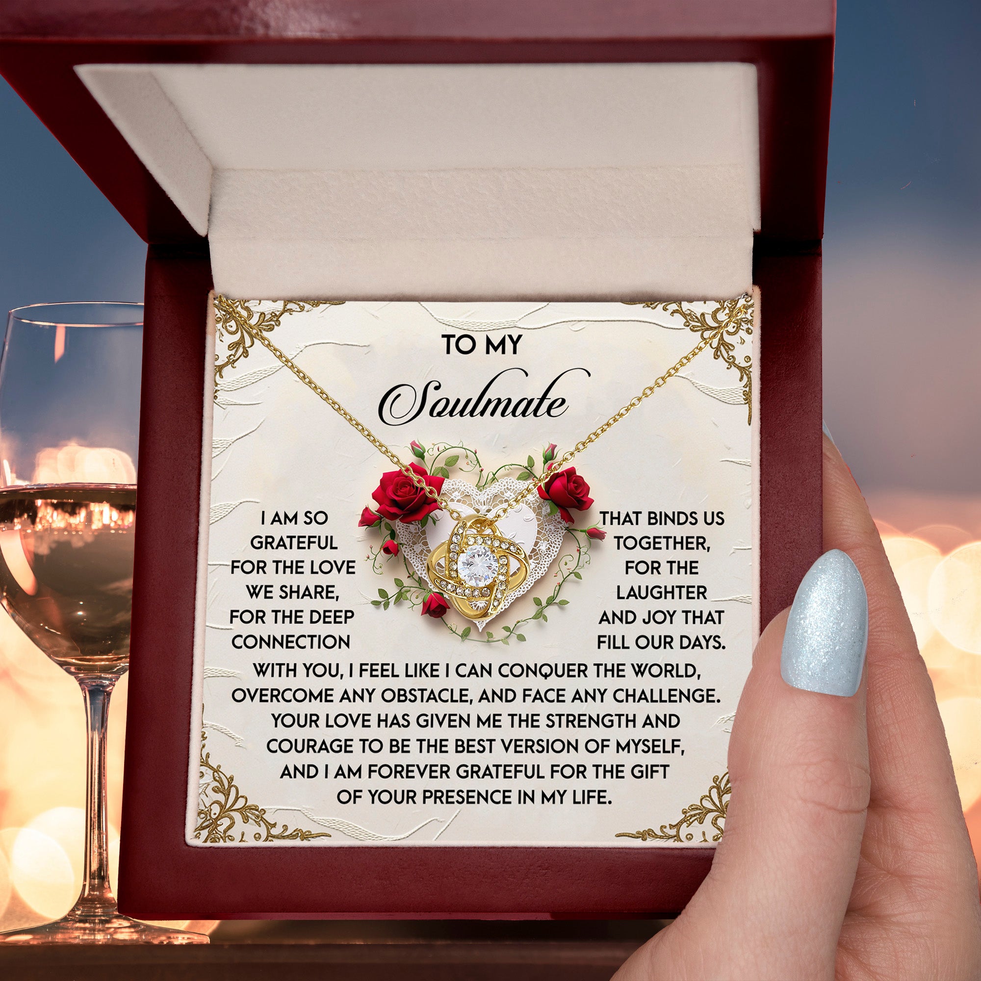 Gift for Soulmate - Our Days - Love Knot Pendant Necklace - Mallard Moon Gift Shop