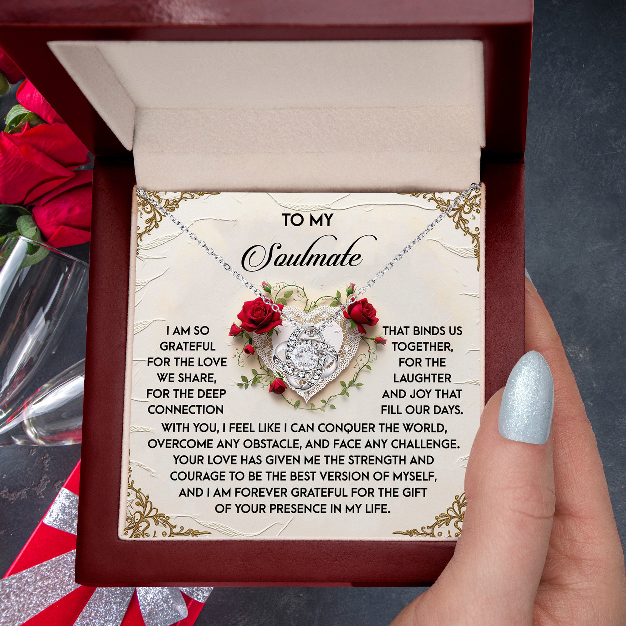 Gift for Soulmate - Our Days - Love Knot Pendant Necklace - Mallard Moon Gift Shop