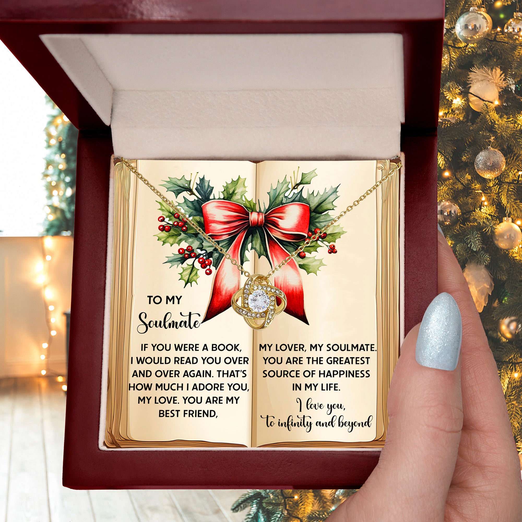 Gift for Soulmate - Over Again - Love Knot Pendant Necklace - Mallard Moon Gift Shop