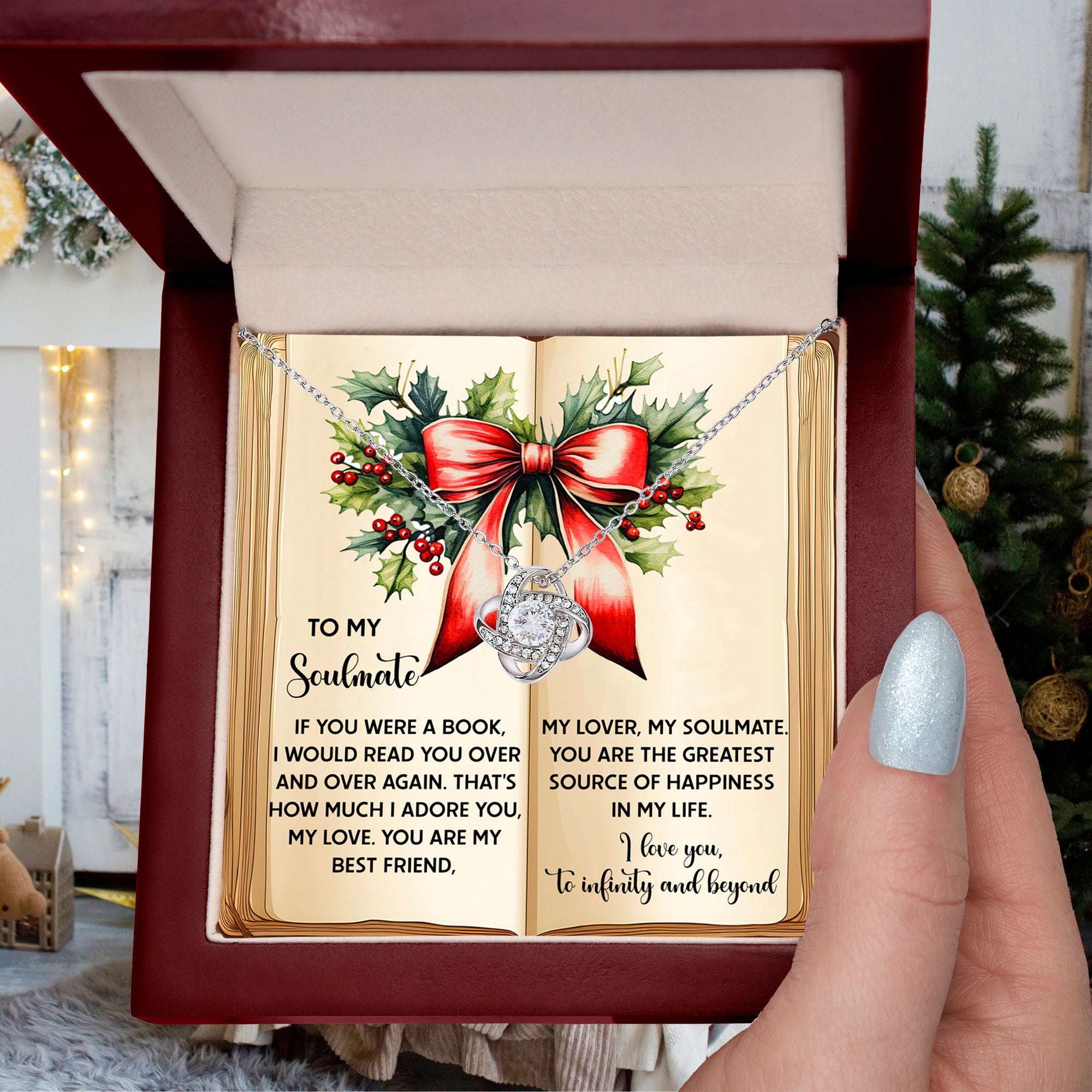 Gift for Soulmate - Over Again - Love Knot Pendant Necklace - Mallard Moon Gift Shop