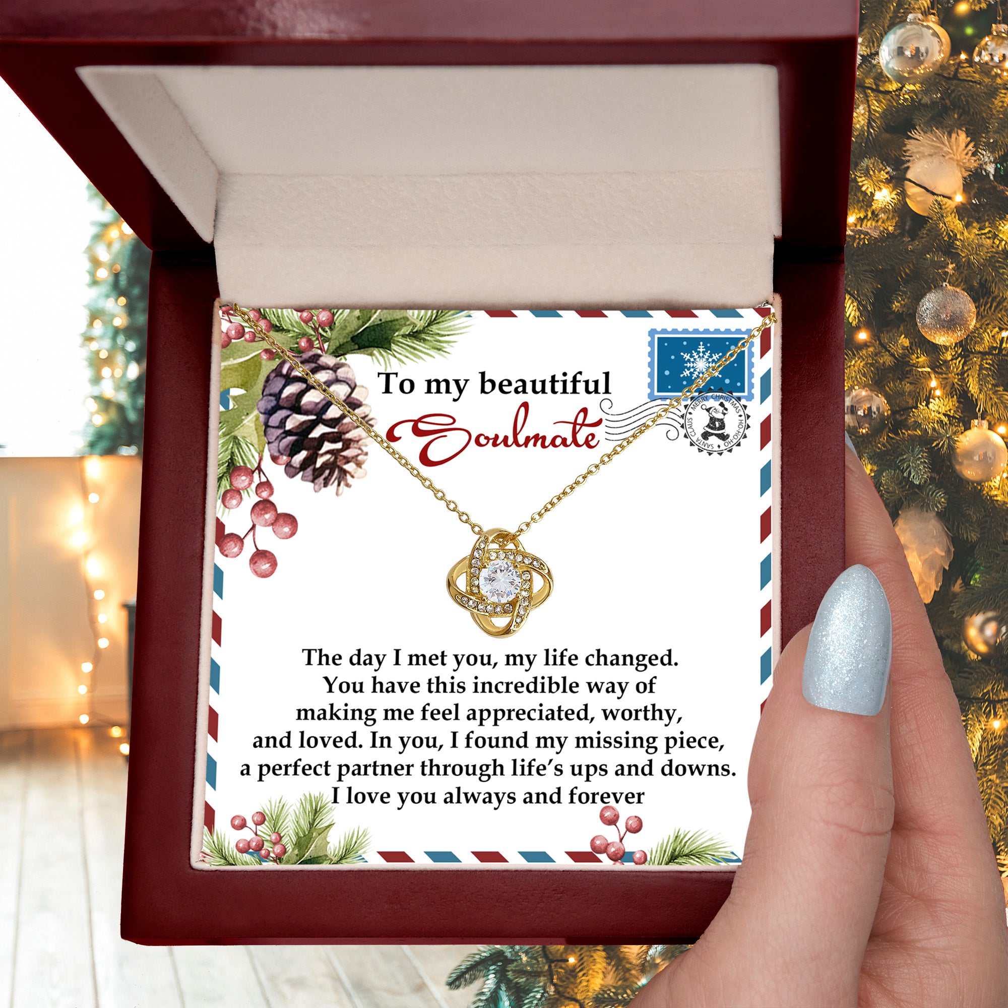 Gift for Soulmate - Perfect Partner - Love Knot Pendant Necklace - Mallard Moon Gift Shop