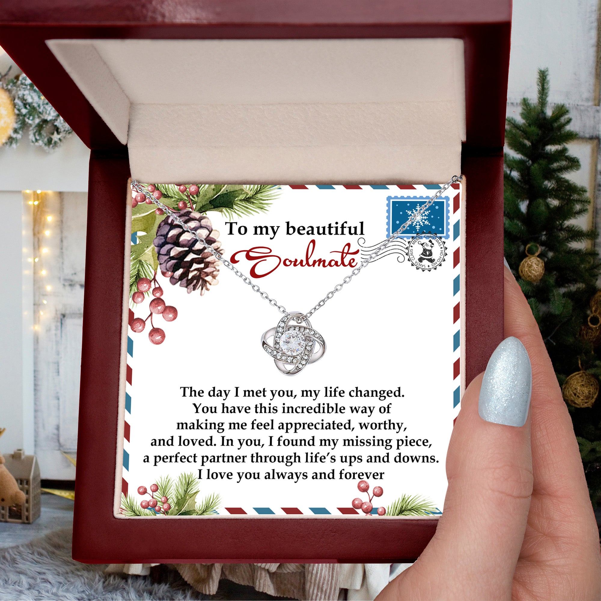 Gift for Soulmate - Perfect Partner - Love Knot Pendant Necklace - Mallard Moon Gift Shop