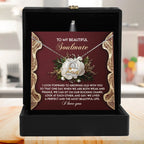 To My Beautiful Soulmate - Love Dancing Heart Necklace – A Romantic Gift Celebrating a Lifetime of Love