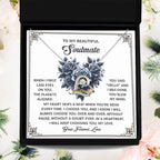 To My Beautiful Soulmate - Love Dancing Heart Necklace – A Romantic Gift to Celebrate Endless Love and Devotion