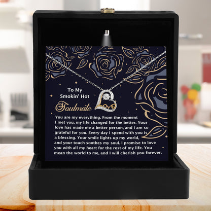 To My Smokin' Hot Soulmate - Love Dancing Heart Necklace – A Romantic Gift for the One Who Lights Up Your World - Mallard Moon Gift Shop
