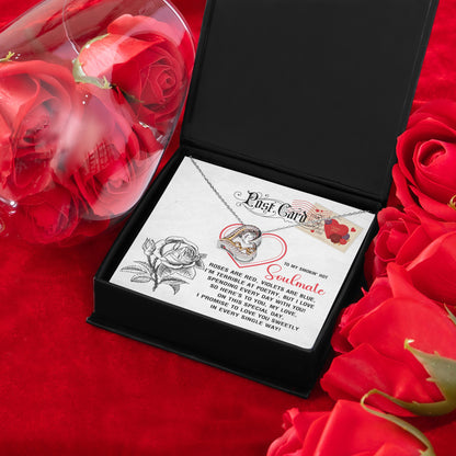 To My Smokin’ Hot Soulmate - Love Dancing Heart Necklace – A Playful and Romantic Valentine’s Day Gift - Mallard Moon Gift Shop