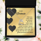 To My Soulmate - Love Dancing Heart Necklace – A Romantic Valentine’s Gift for Your One True Love