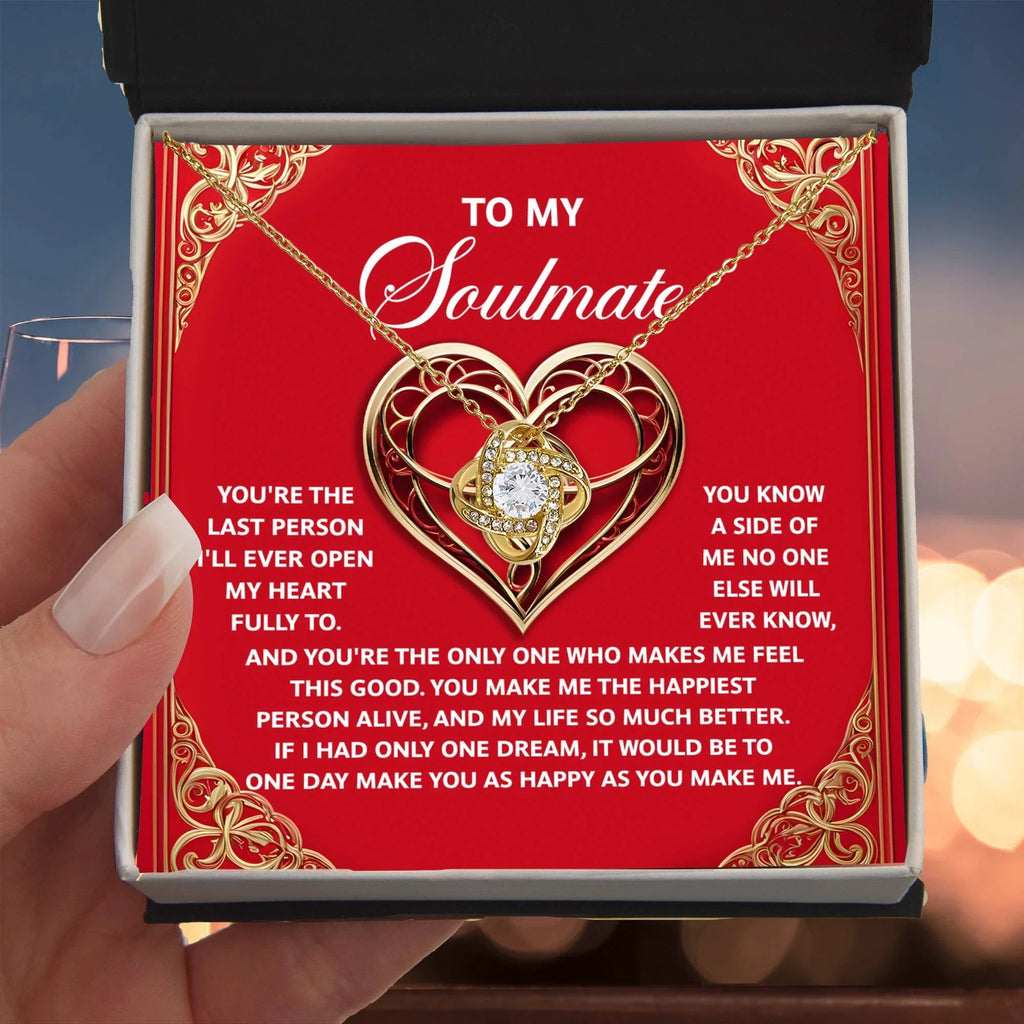 Gift for Soulmate - The Only One - Love Knot Pendant Necklace