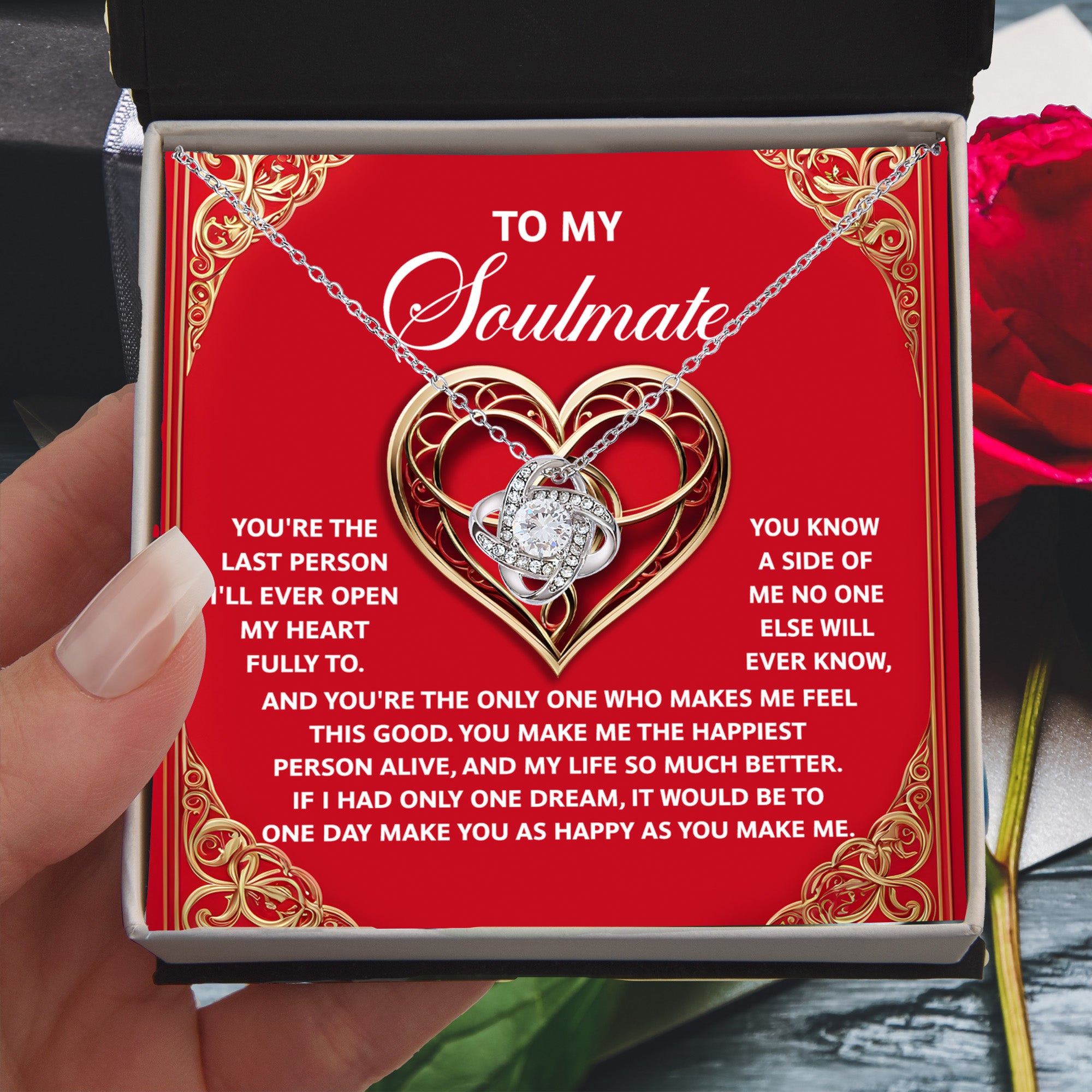 Gift for Soulmate - The Only One - Love Knot Pendant Necklace - Mallard Moon Gift Shop