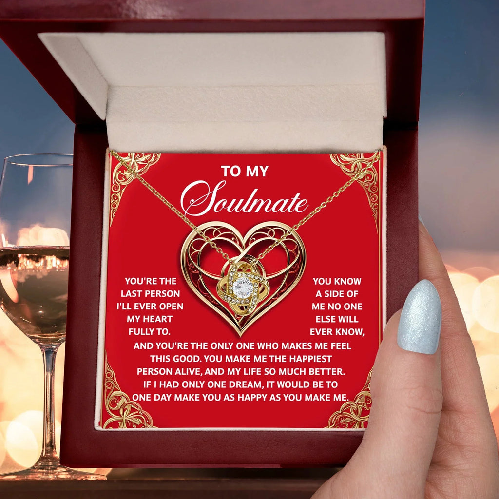 Gift for Soulmate - The Only One - Love Knot Pendant Necklace