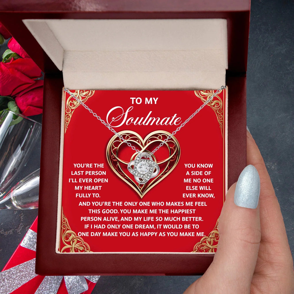 Gift for Soulmate - The Only One - Love Knot Pendant Necklace