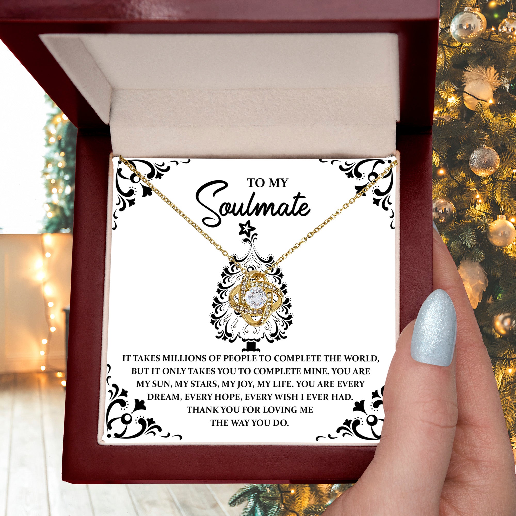 Gift for Soulmate - My Sun, Stars and Joy - Love Knot Pendant Necklace - Mallard Moon Gift Shop