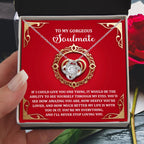Romantic Anniversary, Valentine's Day Gift for Soulmate, Wife, Girlfriend - Through My Eyes - Love Knot Pendant Necklace