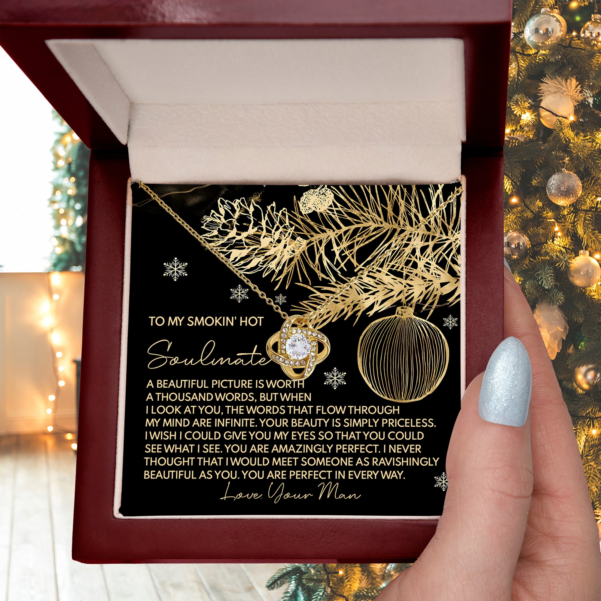 Gift for Soulmate - Amazingly Perfect - Love Knot Pendant Necklace - Mallard Moon Gift Shop