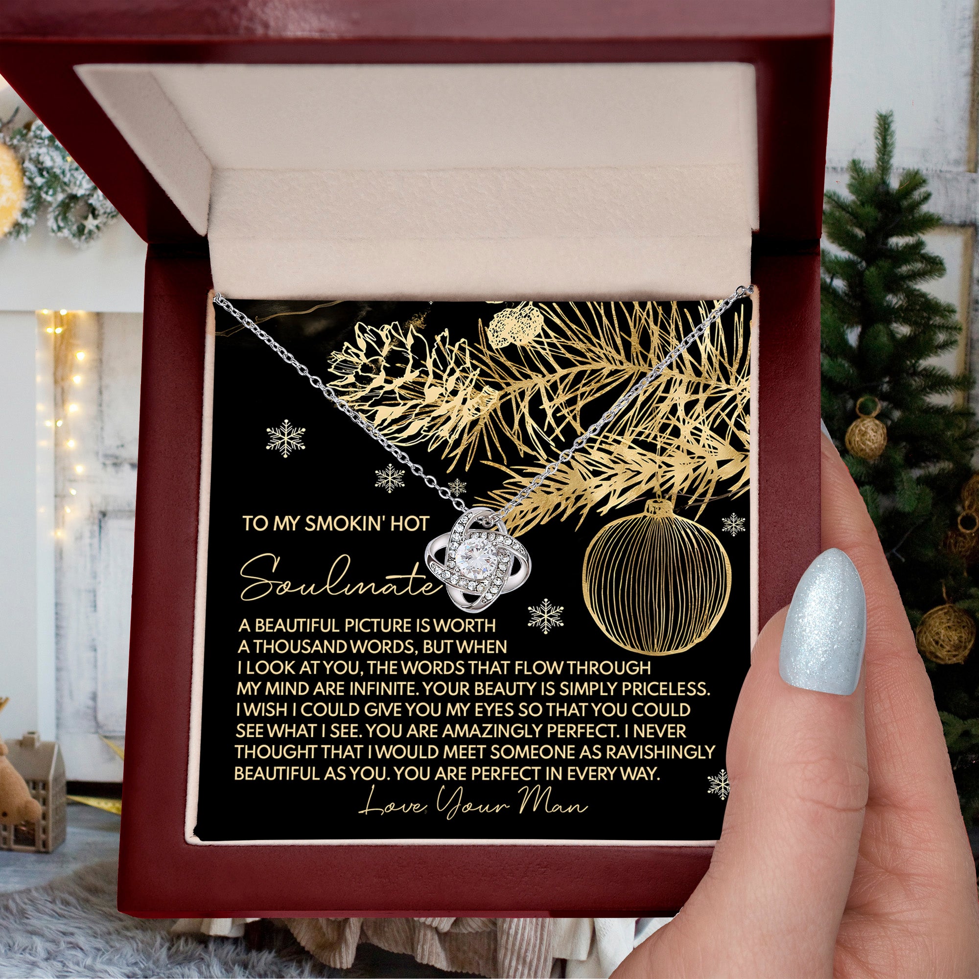 Gift for Soulmate - Amazingly Perfect - Love Knot Pendant Necklace - Mallard Moon Gift Shop