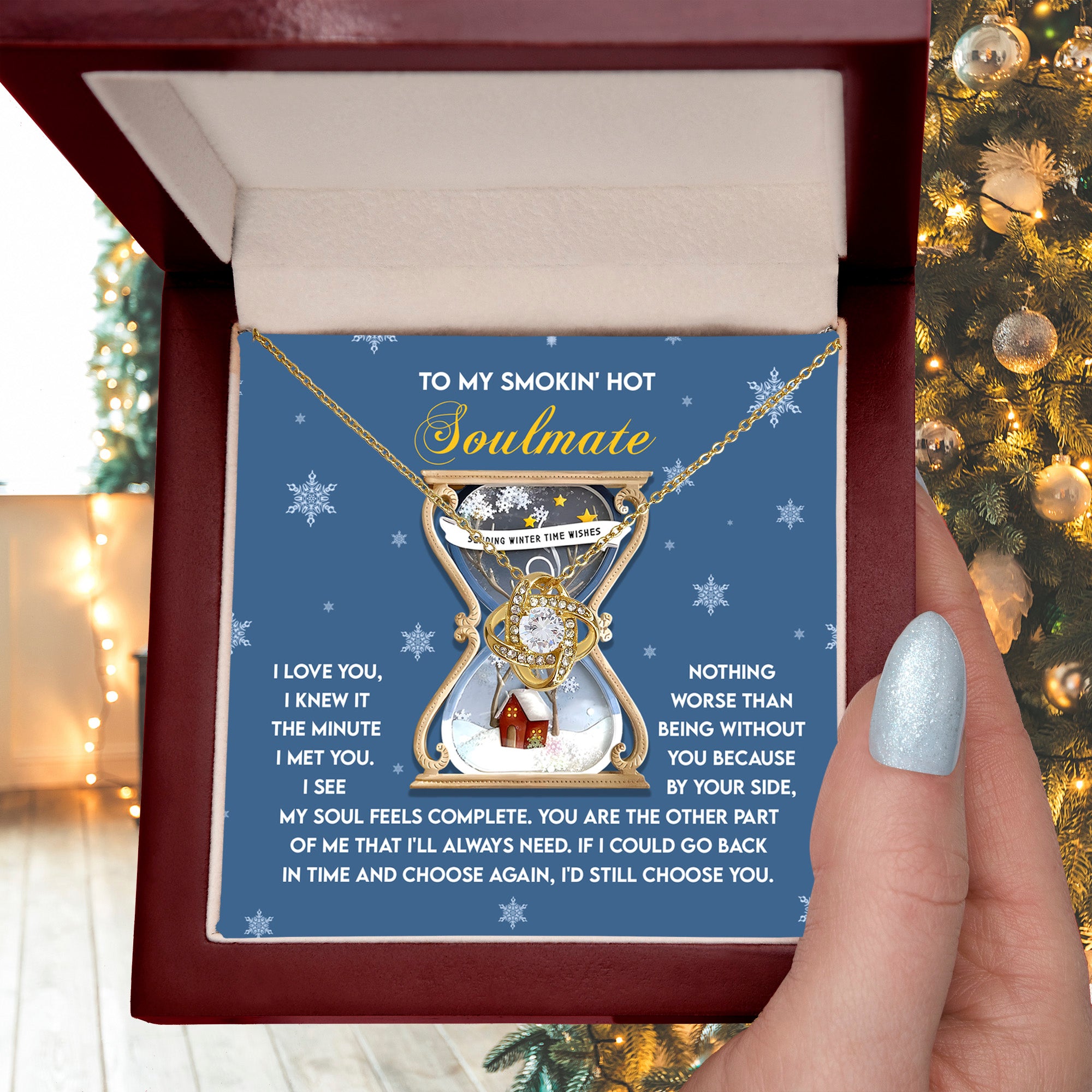 Gift for Soulmate - Feels Complete - Love Knot Pendant Necklace - Mallard Moon Gift Shop