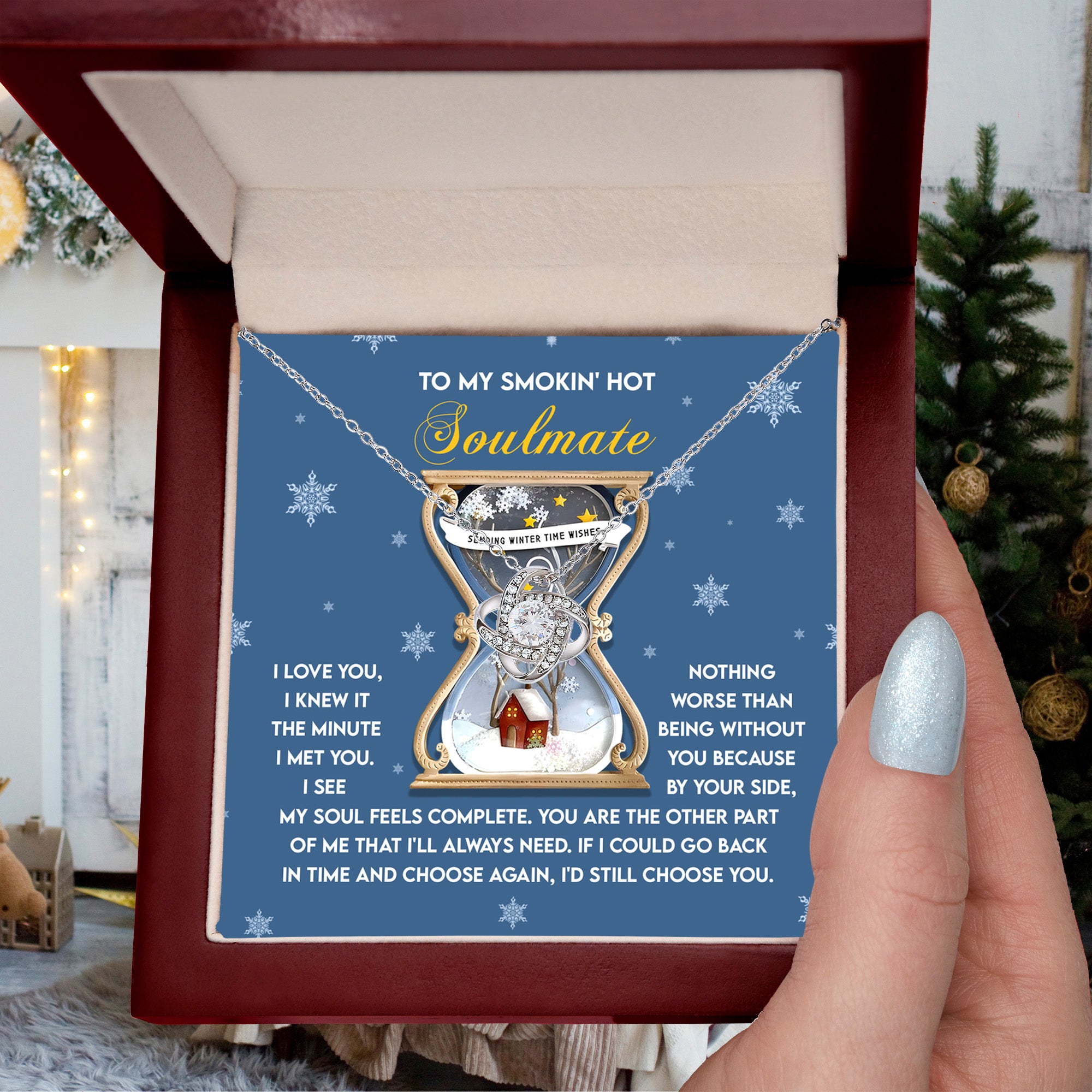 Gift for Soulmate - Feels Complete - Love Knot Pendant Necklace - Mallard Moon Gift Shop