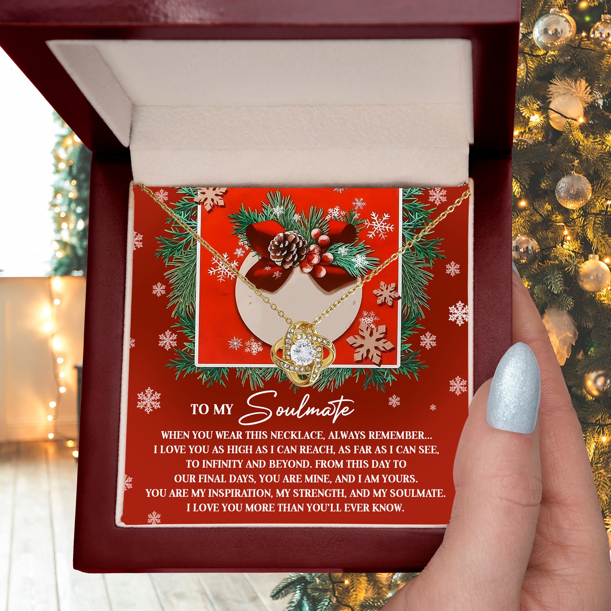 Gift for Soulmate - I Am Yours - Love Knot Pendant Necklace - Mallard Moon Gift Shop