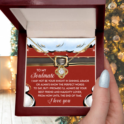 Gift for Soulmate - Naughty Lover - Love Knot Pendant Necklace - Mallard Moon Gift Shop