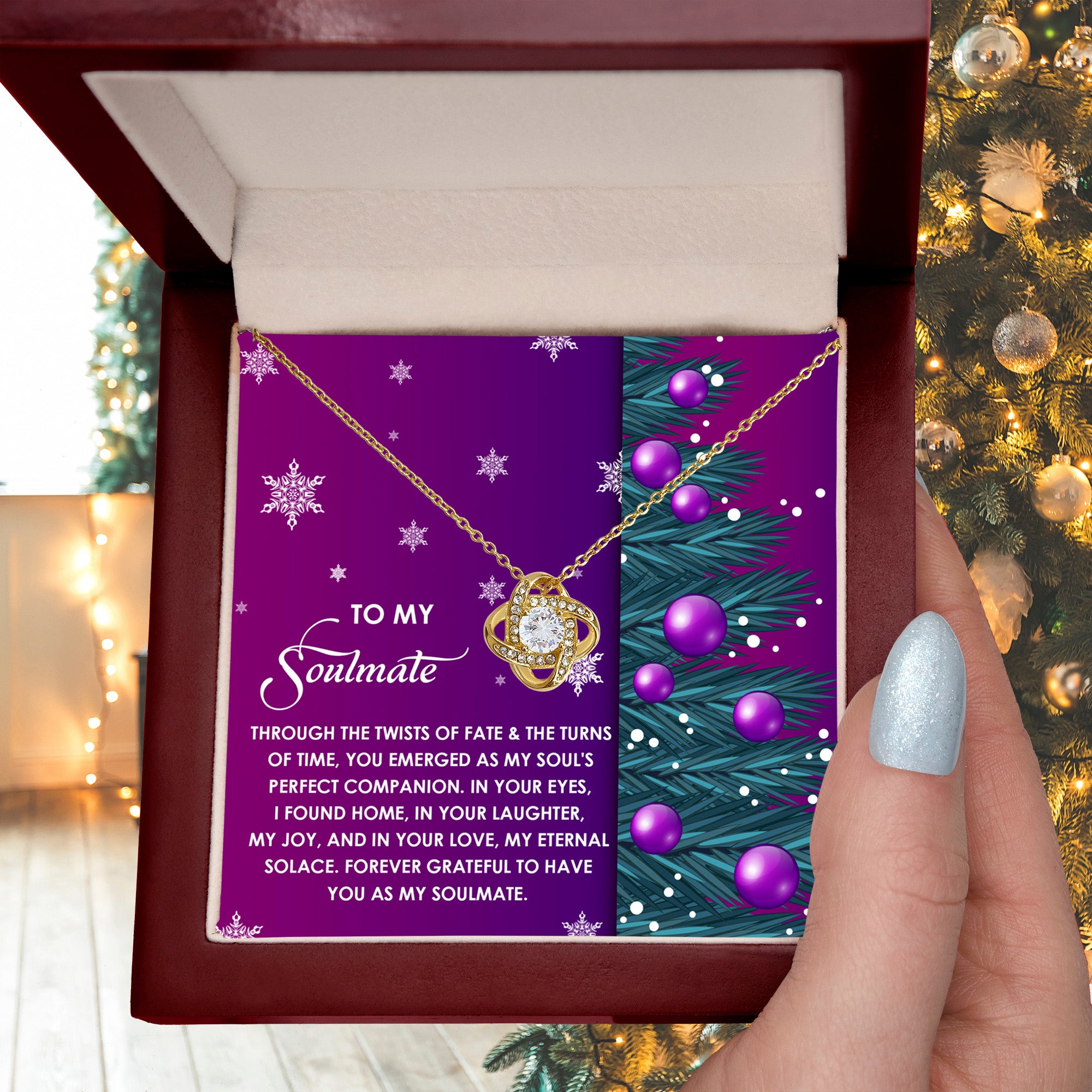 Gift for Soulmate - Perfect Companion - Love Knot Pendant Necklace - Mallard Moon Gift Shop