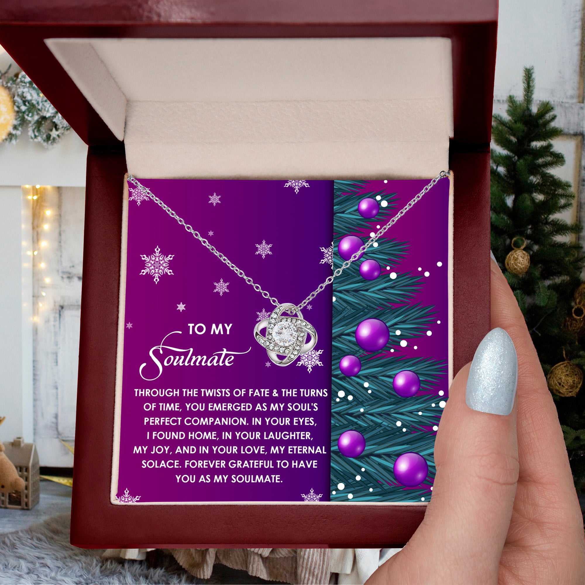 Gift for Soulmate - Perfect Companion - Love Knot Pendant Necklace - Mallard Moon Gift Shop