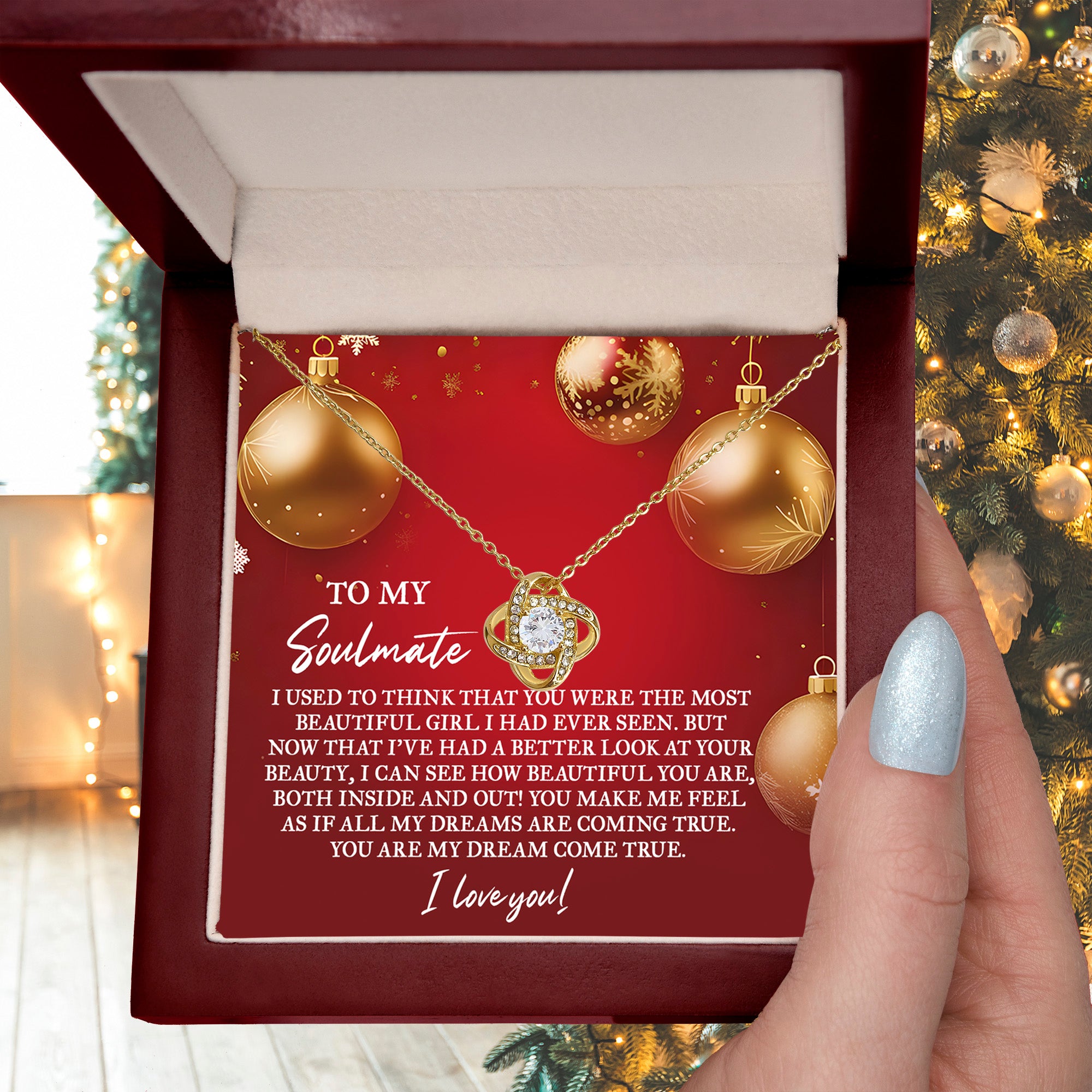 Gift for Soulmate - Your Beauty - Love Knot Pendant Necklace - Mallard Moon Gift Shop