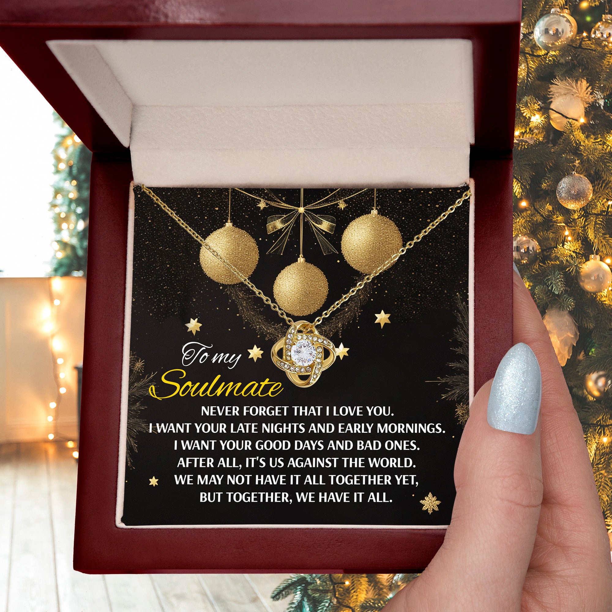 Gift for Soulmate - Have It All - Love Knot Pendant Necklace - Mallard Moon Gift Shop