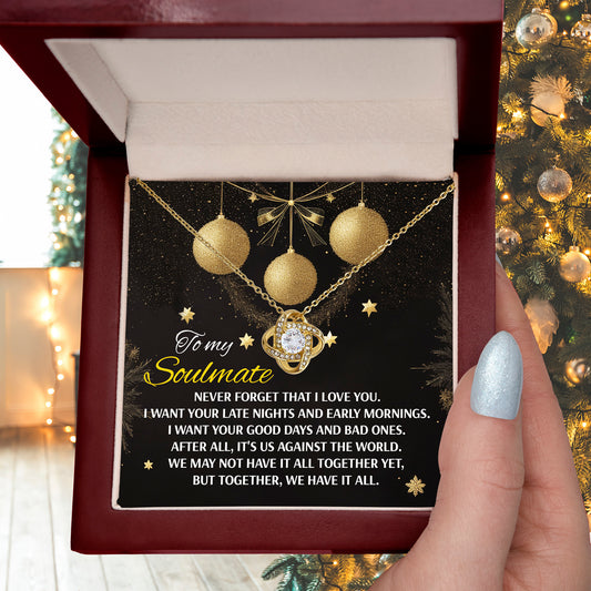 Gift for Soulmate - Have It All - Love Knot Pendant Necklace - Mallard Moon Gift Shop