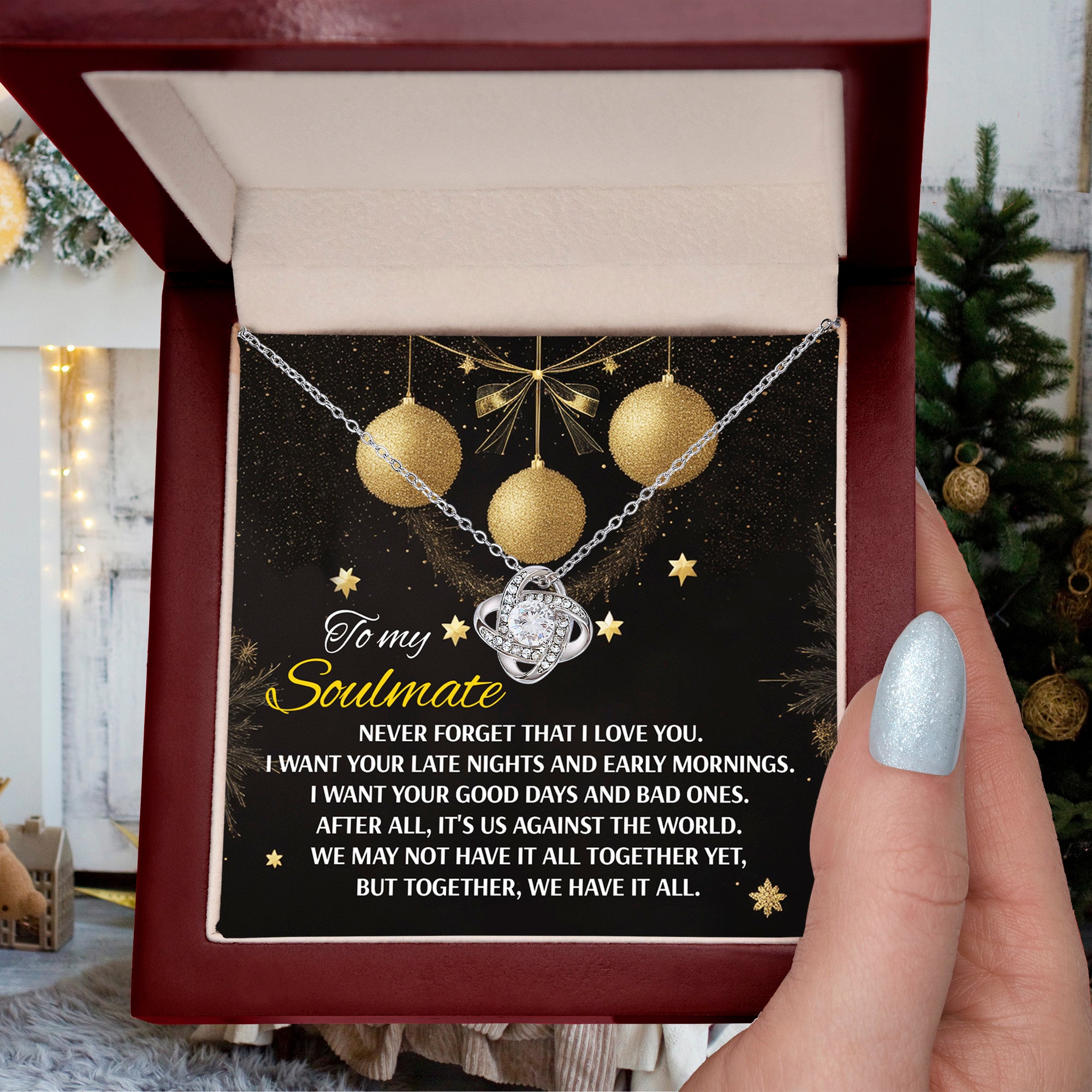 Gift for Soulmate - Have It All - Love Knot Pendant Necklace - Mallard Moon Gift Shop