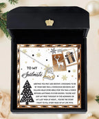 To My Soulmate Felt Like Destiny Christmas Anniversary Heart Pendant Necklace for Wife Girlfriend Jewelry