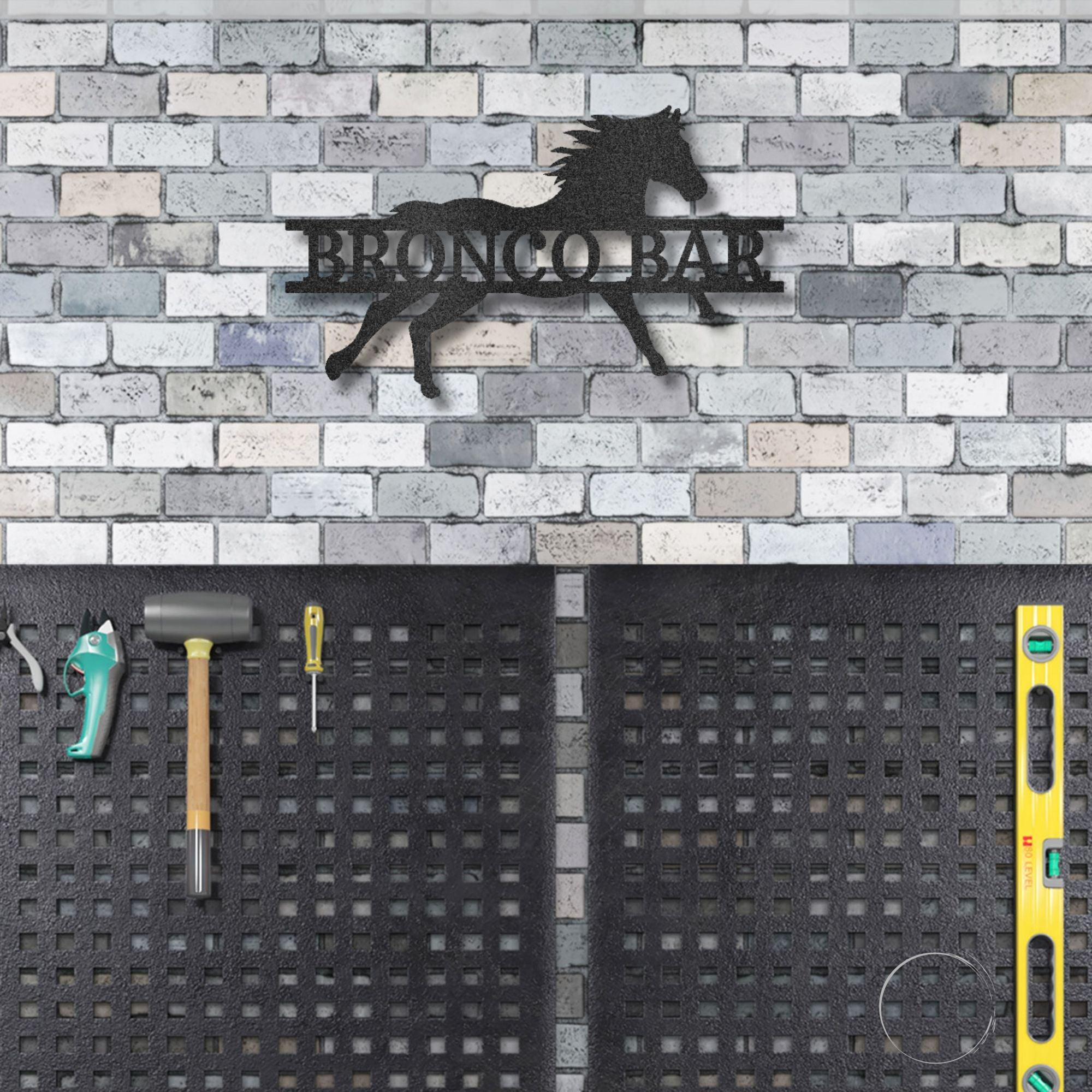 Sprinting Horse Custom Name Metal Art Wall Sign - Mallard Moon Gift Shop