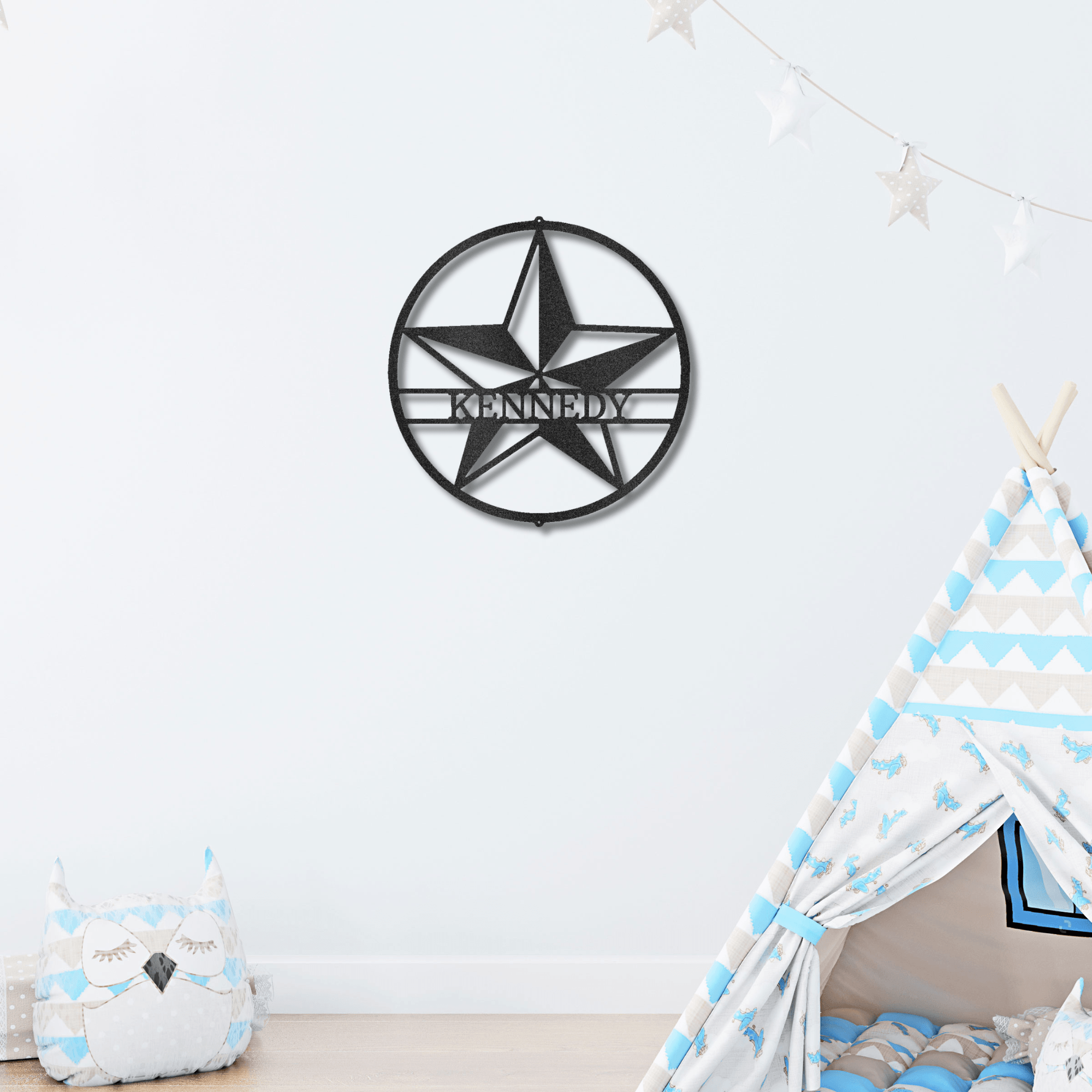 Star Personalized Metal Wall Art Sign - Mallard Moon Gift Shop