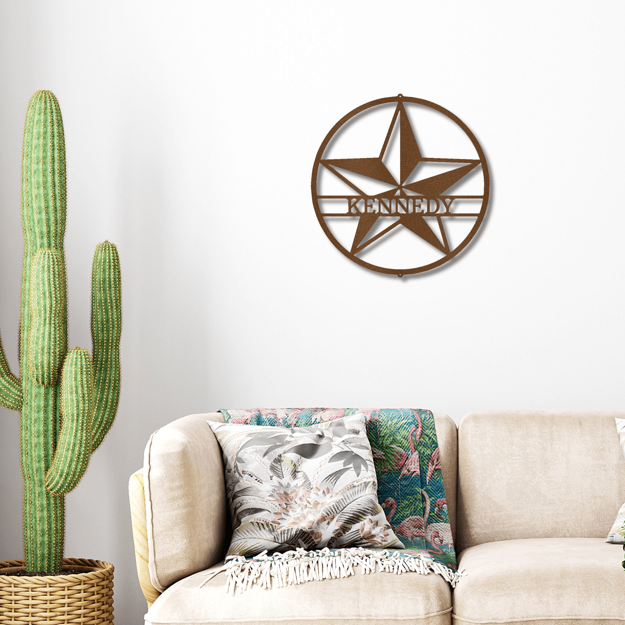 Star Personalized Metal Wall Art Sign - Mallard Moon Gift Shop