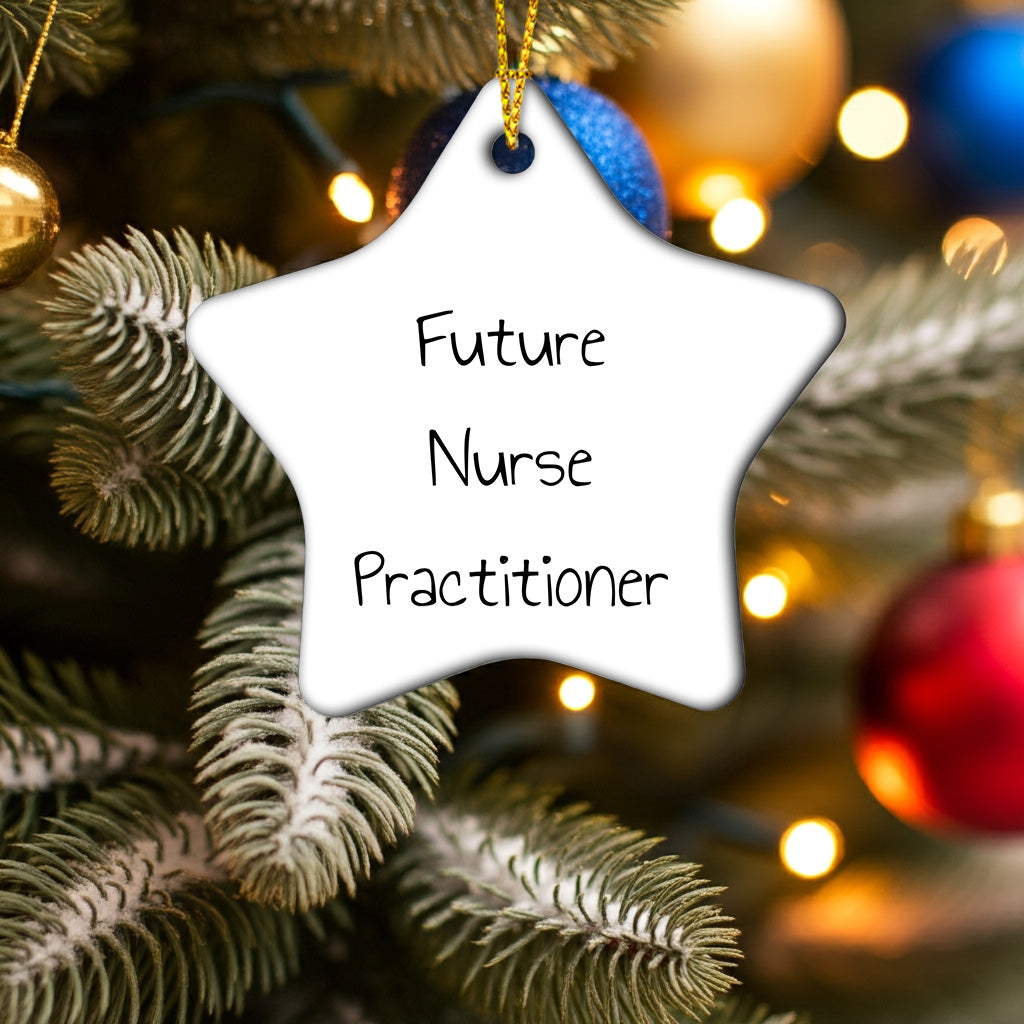Funny Future Nurse Practitioner Star Christmas Tree Ornament