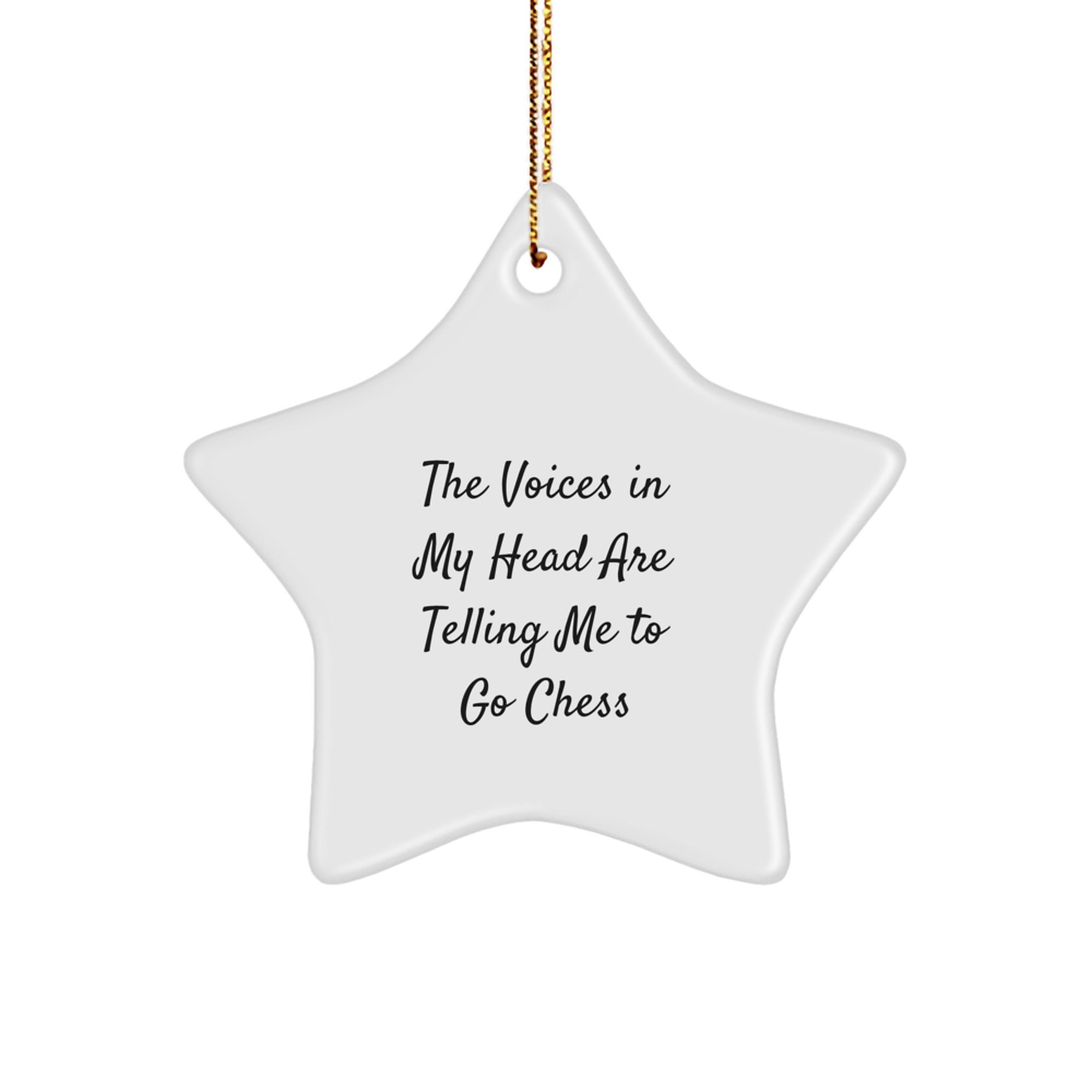 Funny Chess Quotes Star Ornament, Gifts for Chess Lovers from Friends and Family - Christmas Unique Gifts - Image 1