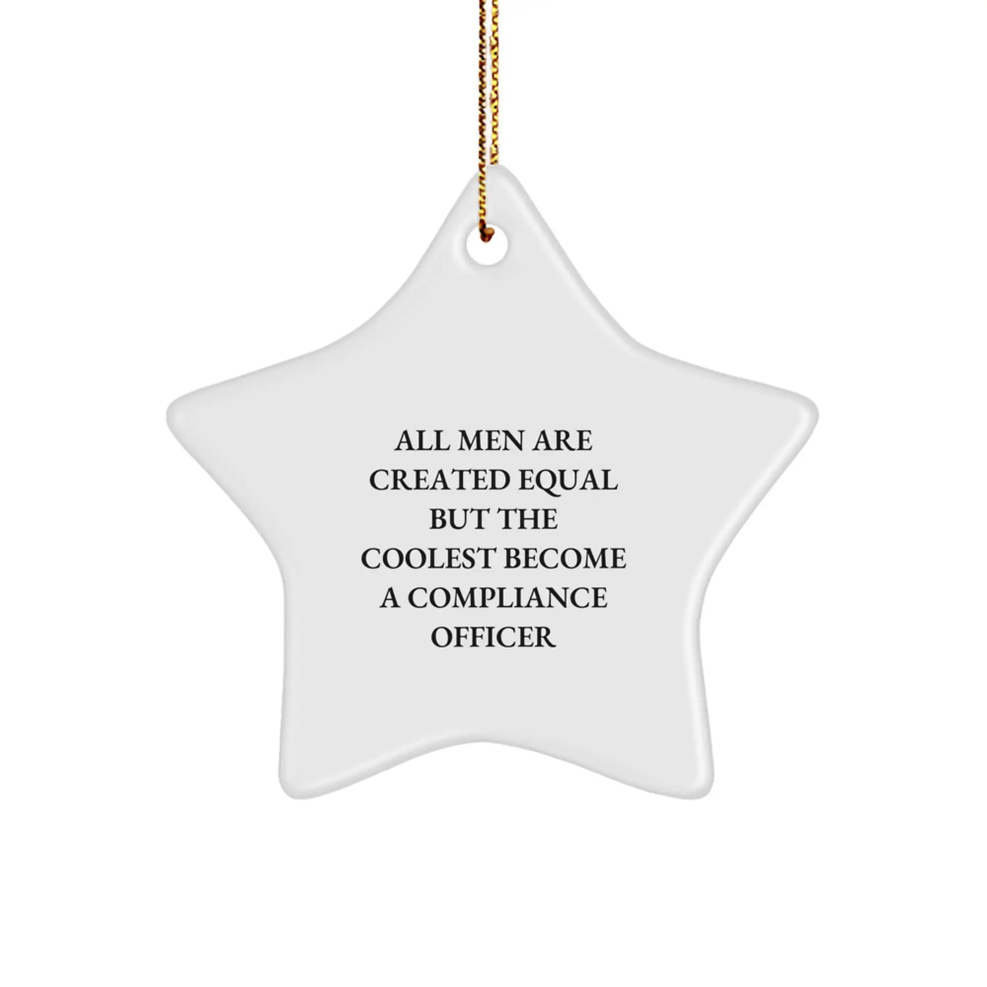 Compliance Officer Keepsake Surprise Christmas Ornament for Him Gift - Image 1