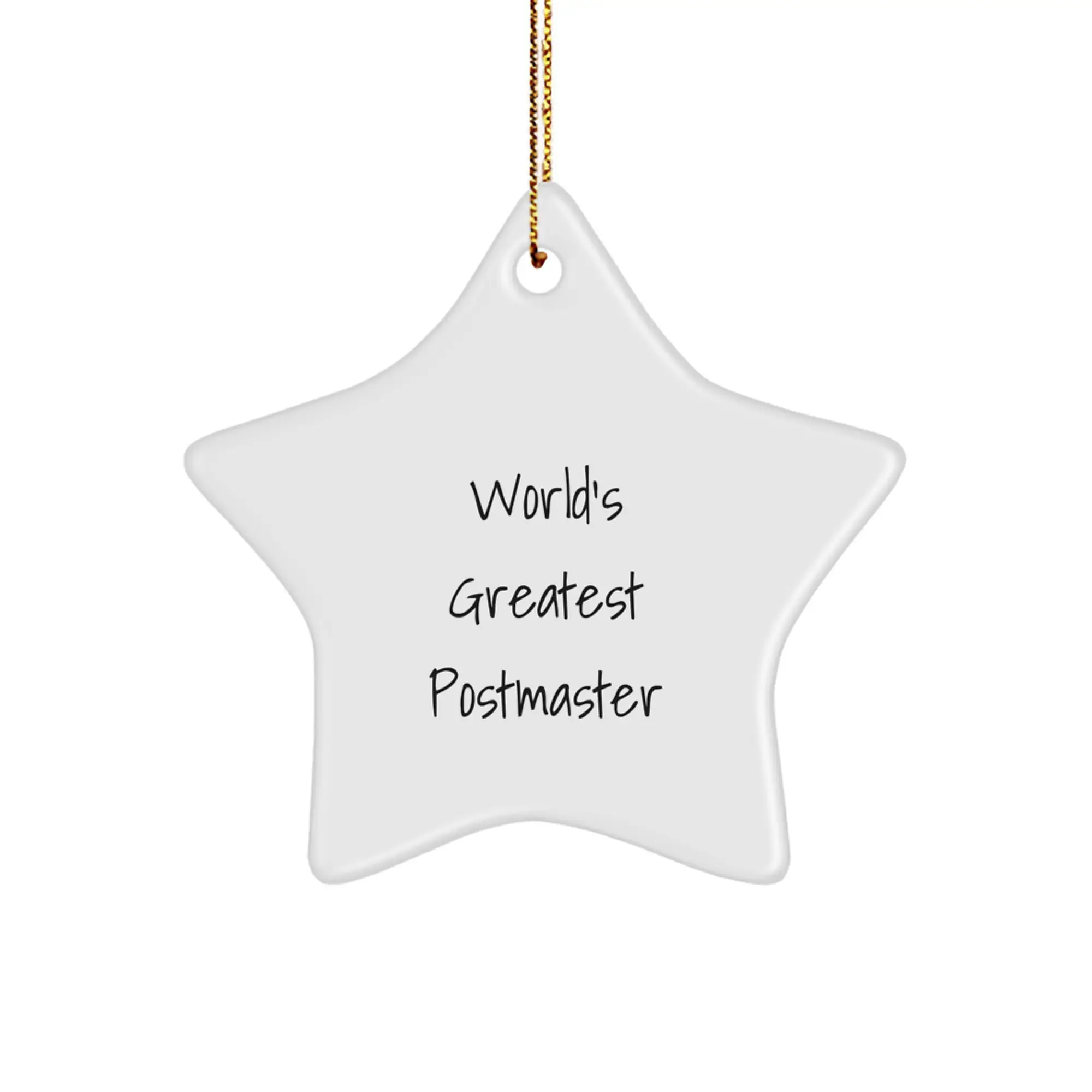 Funny Postmaster Gifts from Men for Postmaster - Unique Star Ornament Decorations for Home Christmas Decor with Inspirational Quote - Image 1