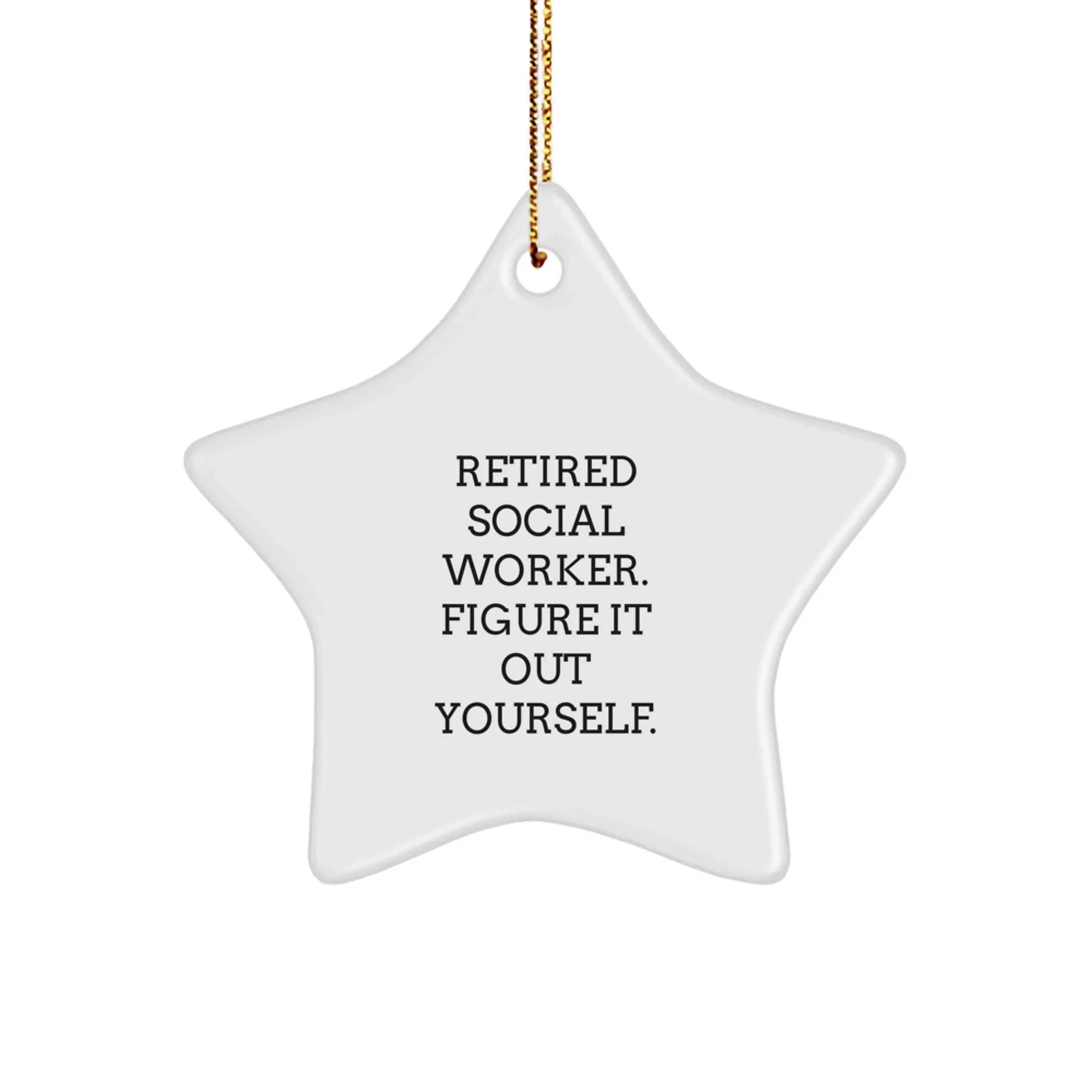 Funny Social Worker Star Ornament Gifts from Friends for Women - Christmas Unique Ornament Decorations