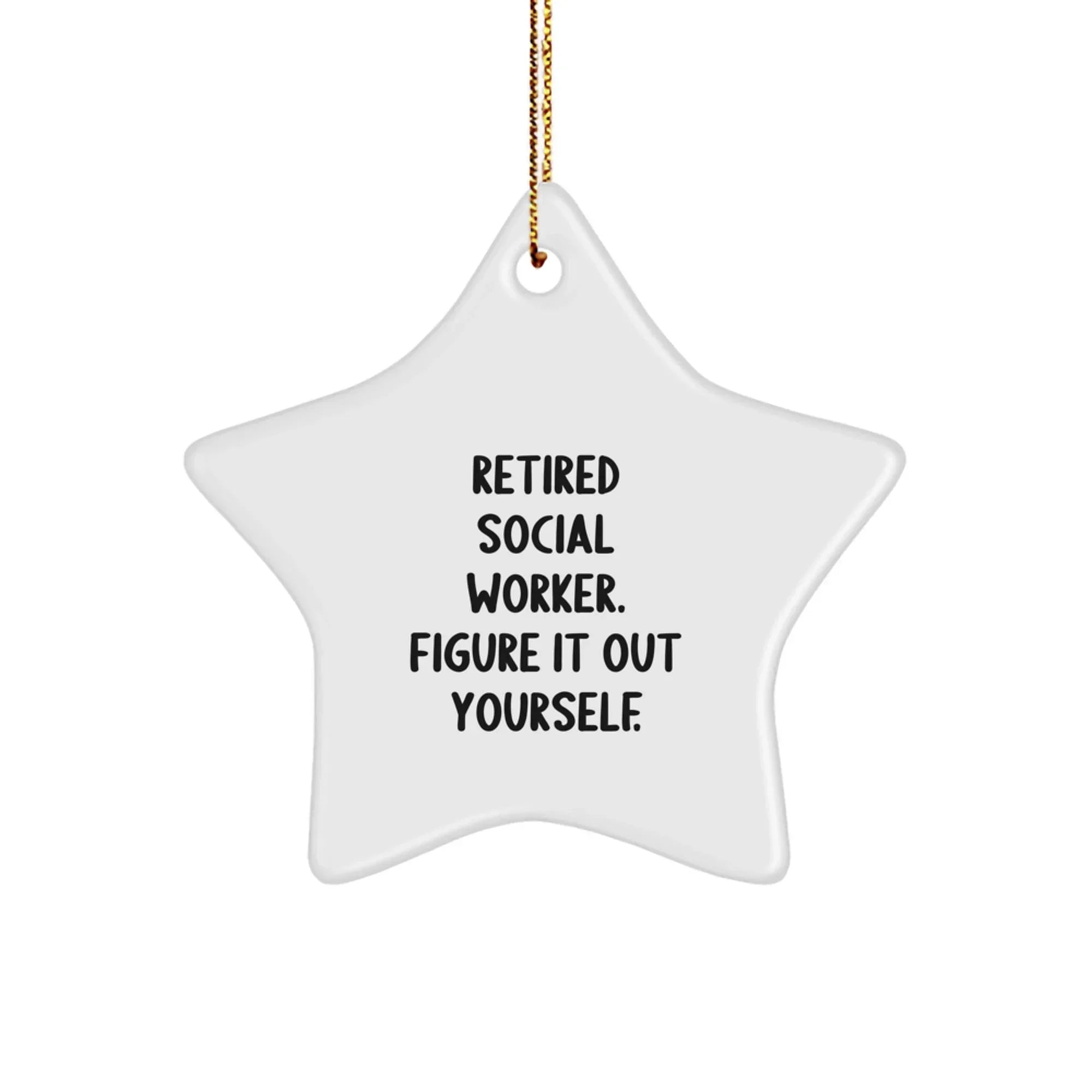 Funny Social Worker Star Ornament Gifts from Friends, Coworkers, or Family for Christmas Unique Presents