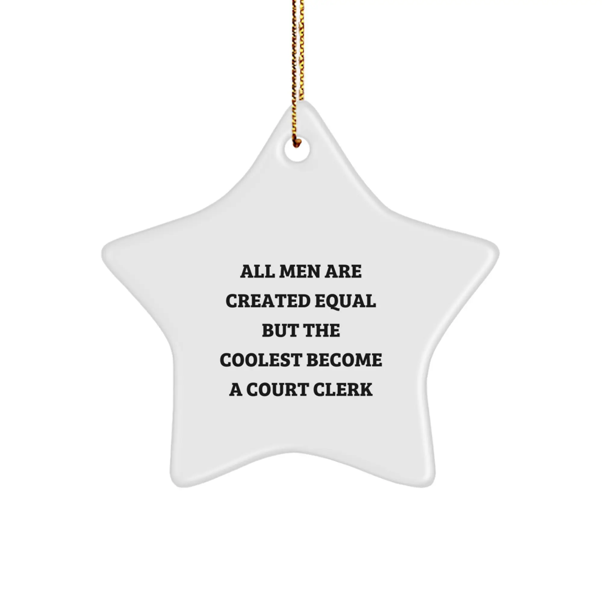 Christmas Gift for Her Court Clerk Keepsake Ornament - Image 1