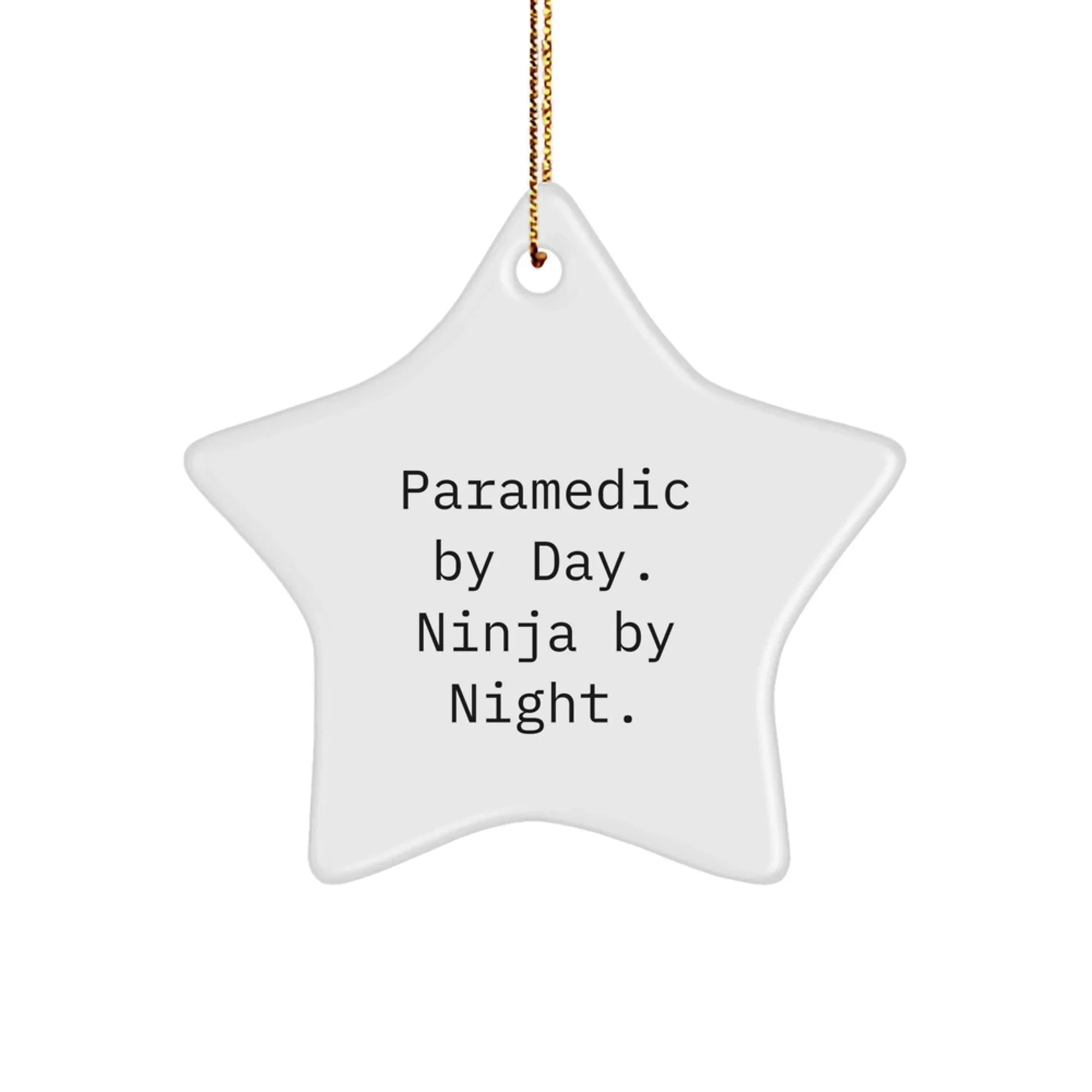 Gifts for Rescue Worker Men - Funny Rescue Worker Star Ornament, Christmas Unique Gifts from Friends, Ninja Star Decoration