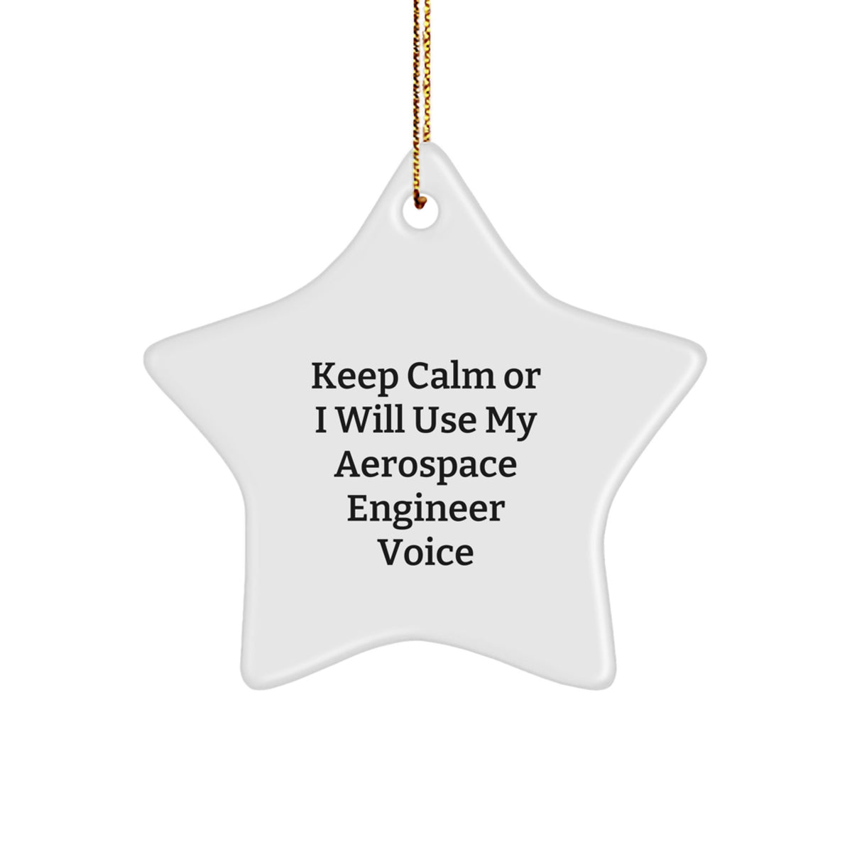 Christmas Ornament Gift for Her Keep Calm Aerospace Engineer Voice - Image 1