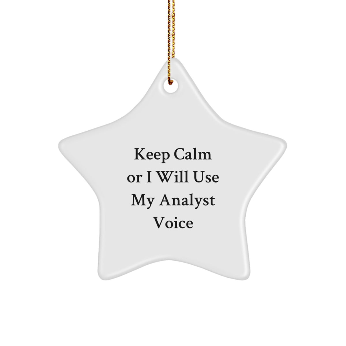 Analyst Christmas Ornament Gift for Family - Keep Calm Treasure - Image 1