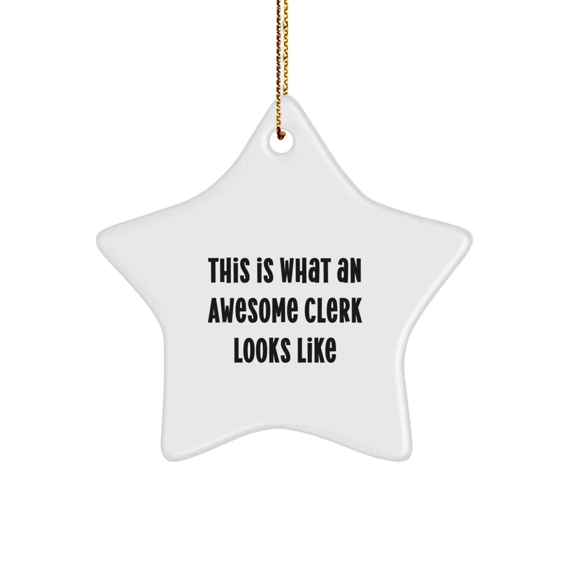 Complimentary Clerk Star Ornament Gifts for Men Women Friends Christmas