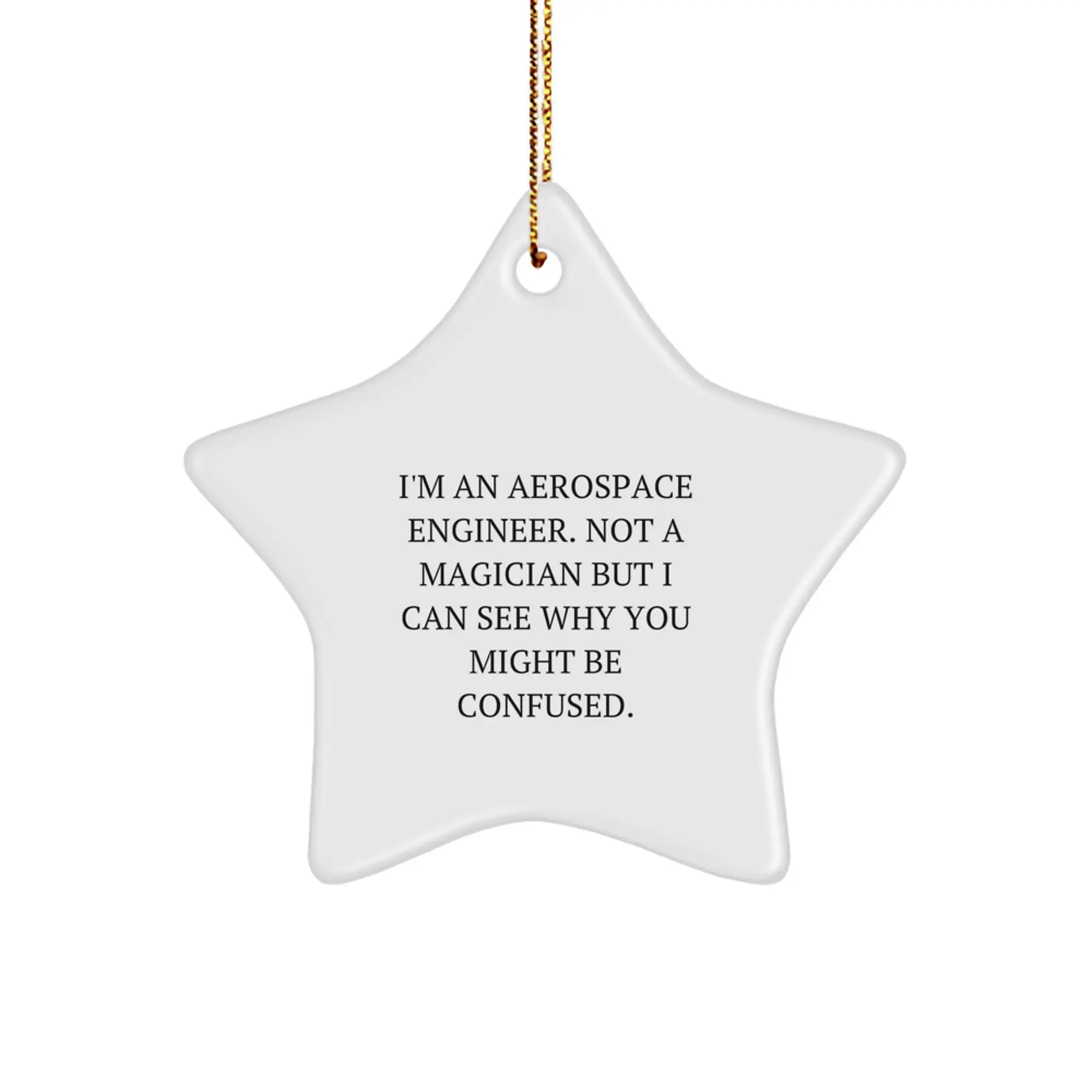 Aerospace Engineer Gifts from Friends Funny Star Ornament Christmas Unique Decorations, Perfect for Men Women Friends Coworkers Family Unique Gifts - Image 1